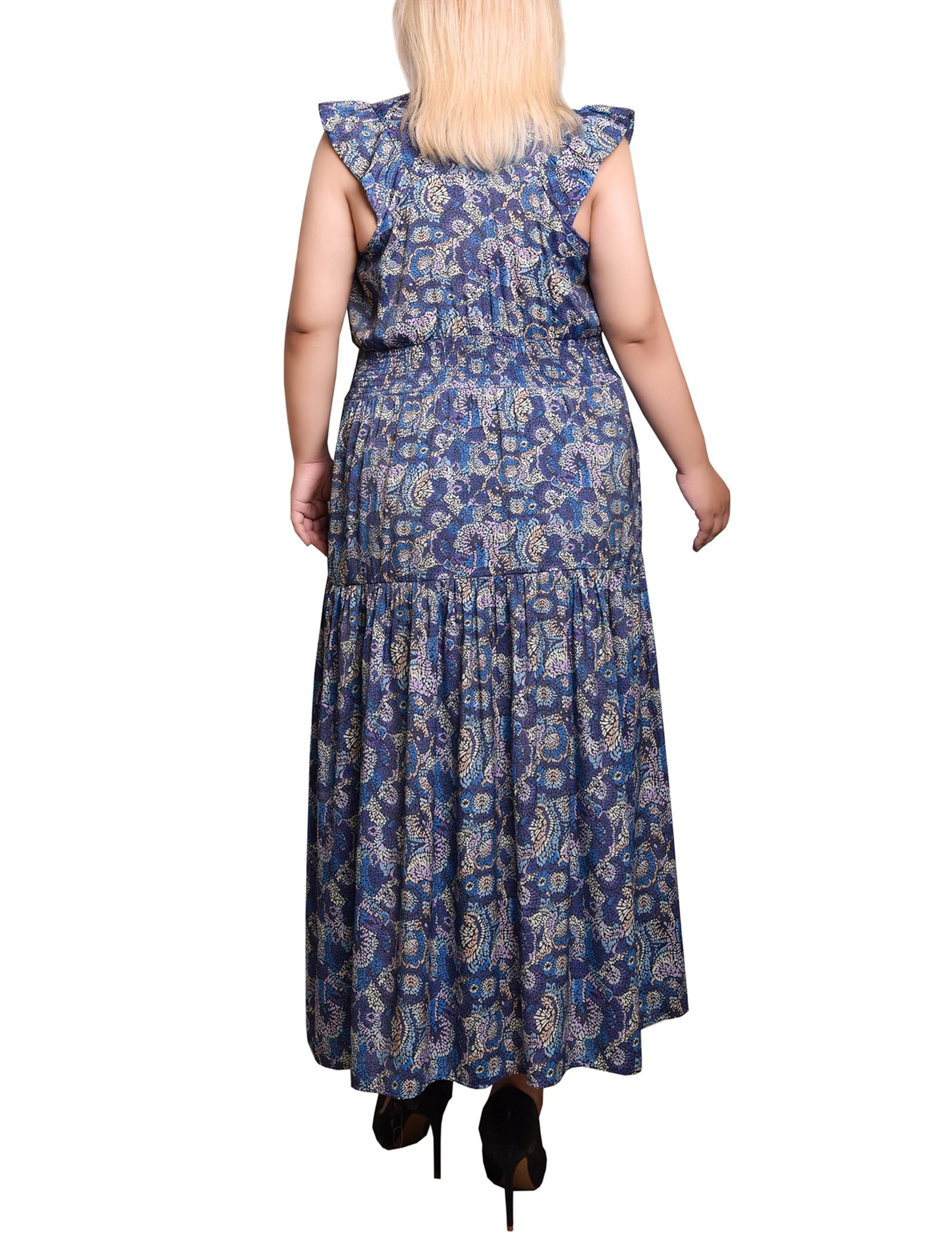 Plus Flutter Sleeve Midi Dress thumbnail 2