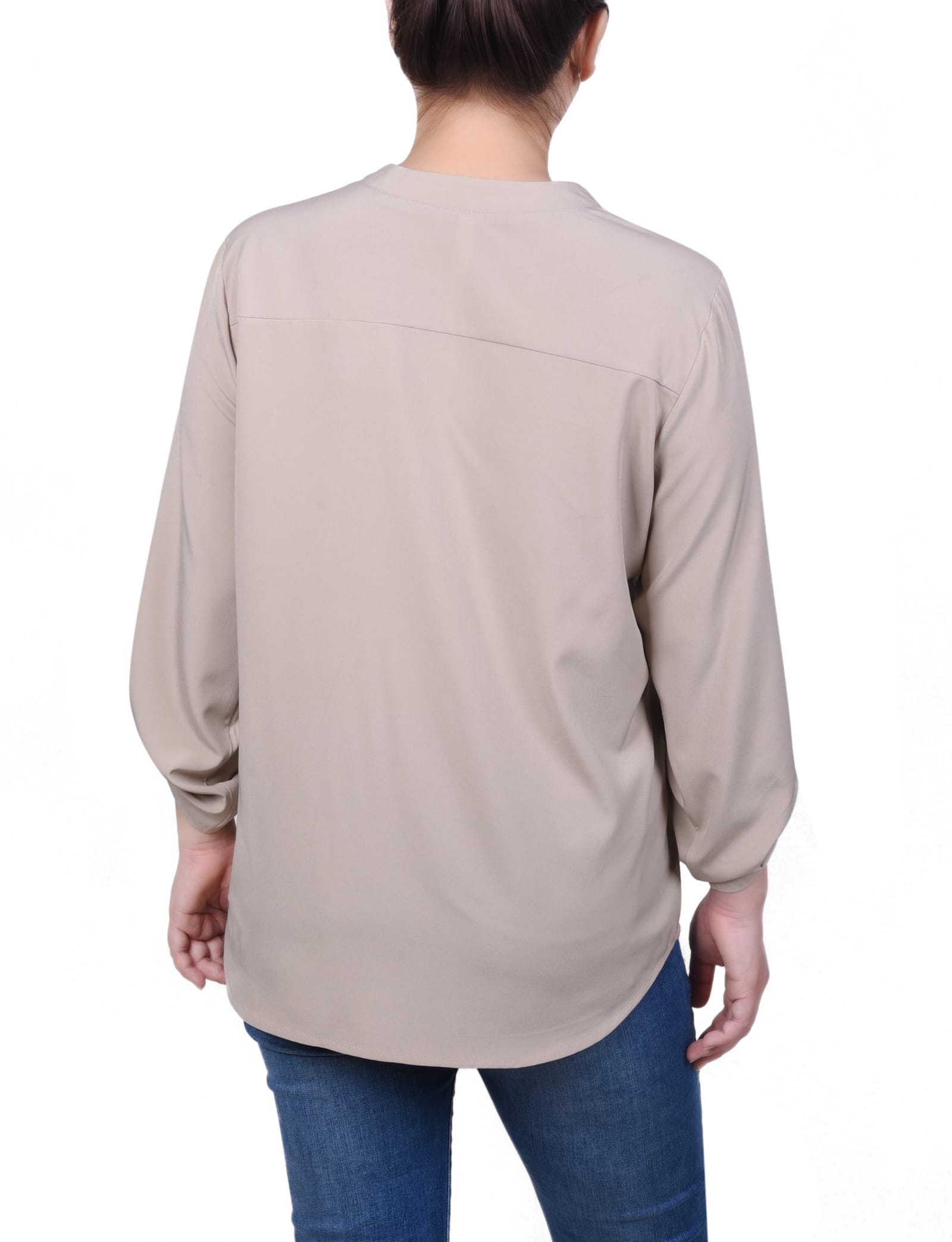 Petite Roll Tab Sleeve Blouse with Pockets thumbnail 2