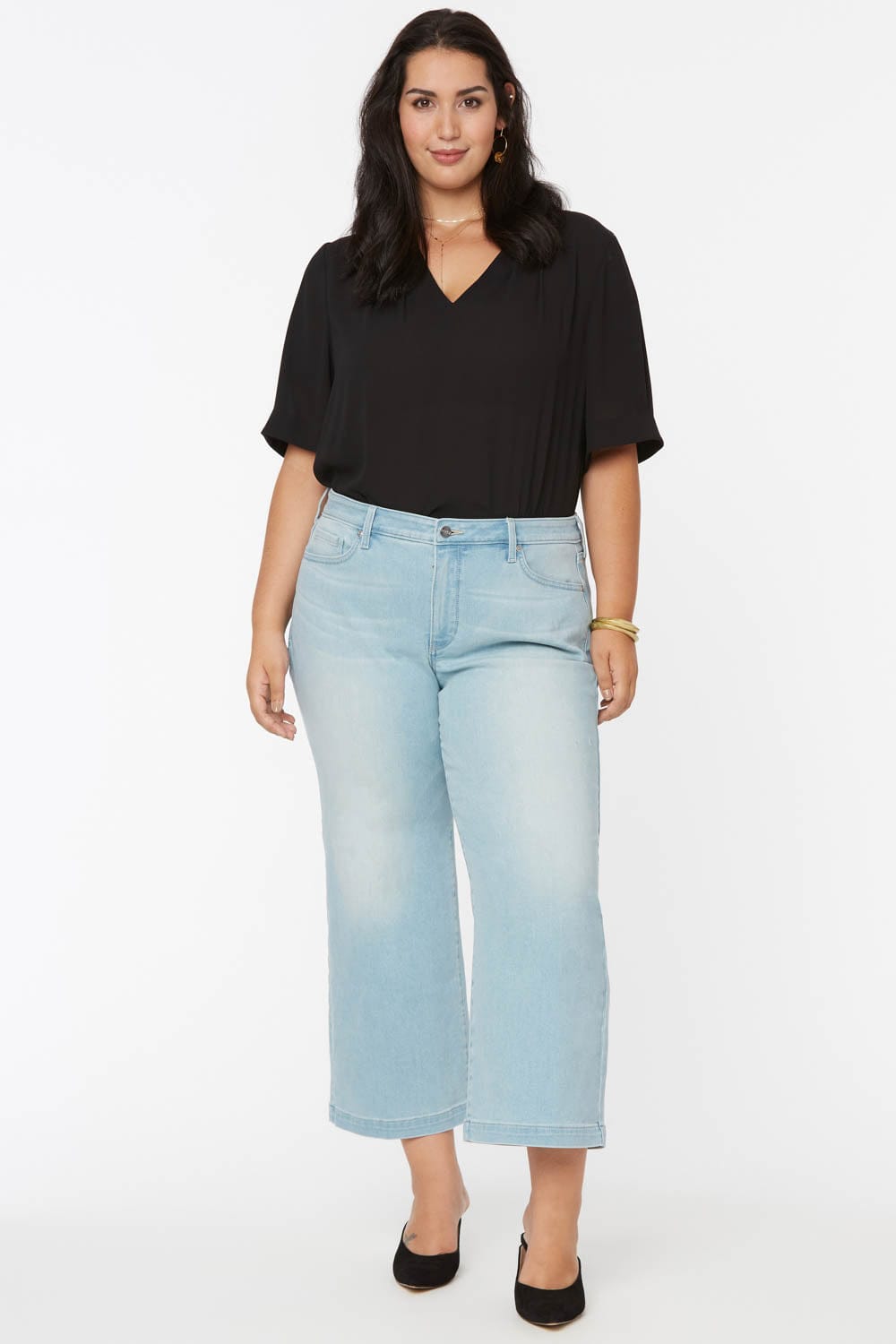 Teresa Wide Leg Ankle Jeans in Plus Size thumbnail 4
