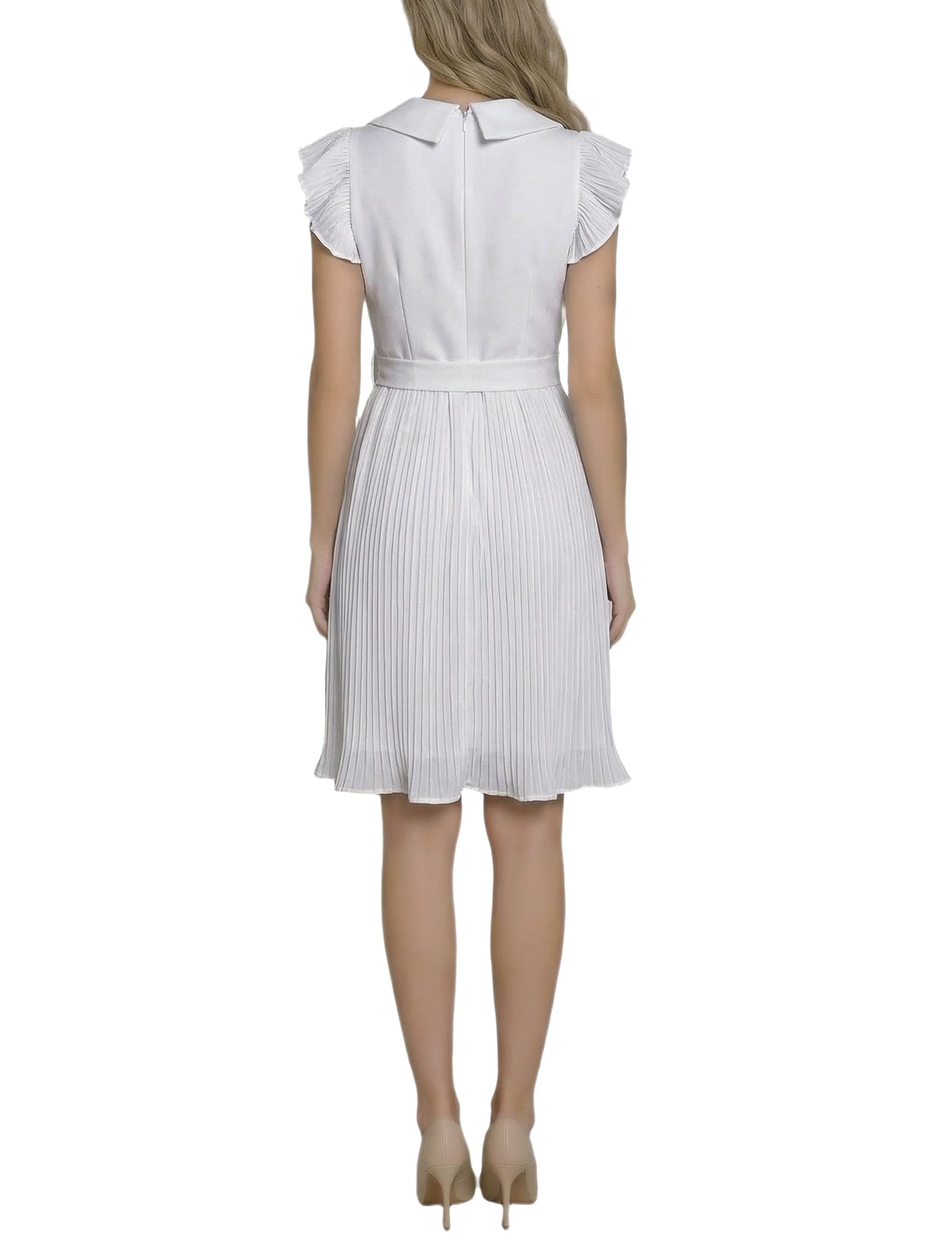 Plissé Pleated Short Sleeve Dress thumbnail 4