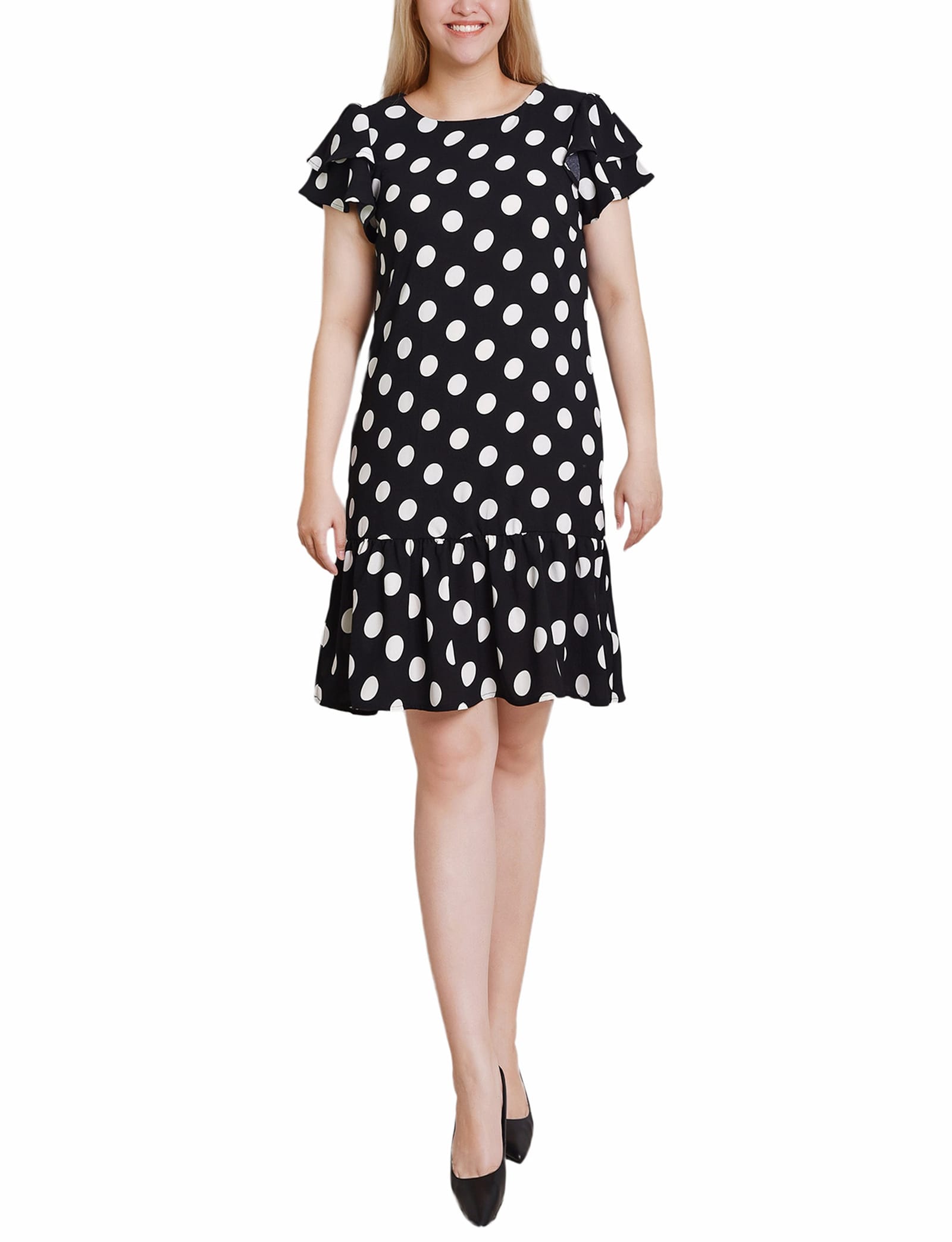 Black White Big Dot / L