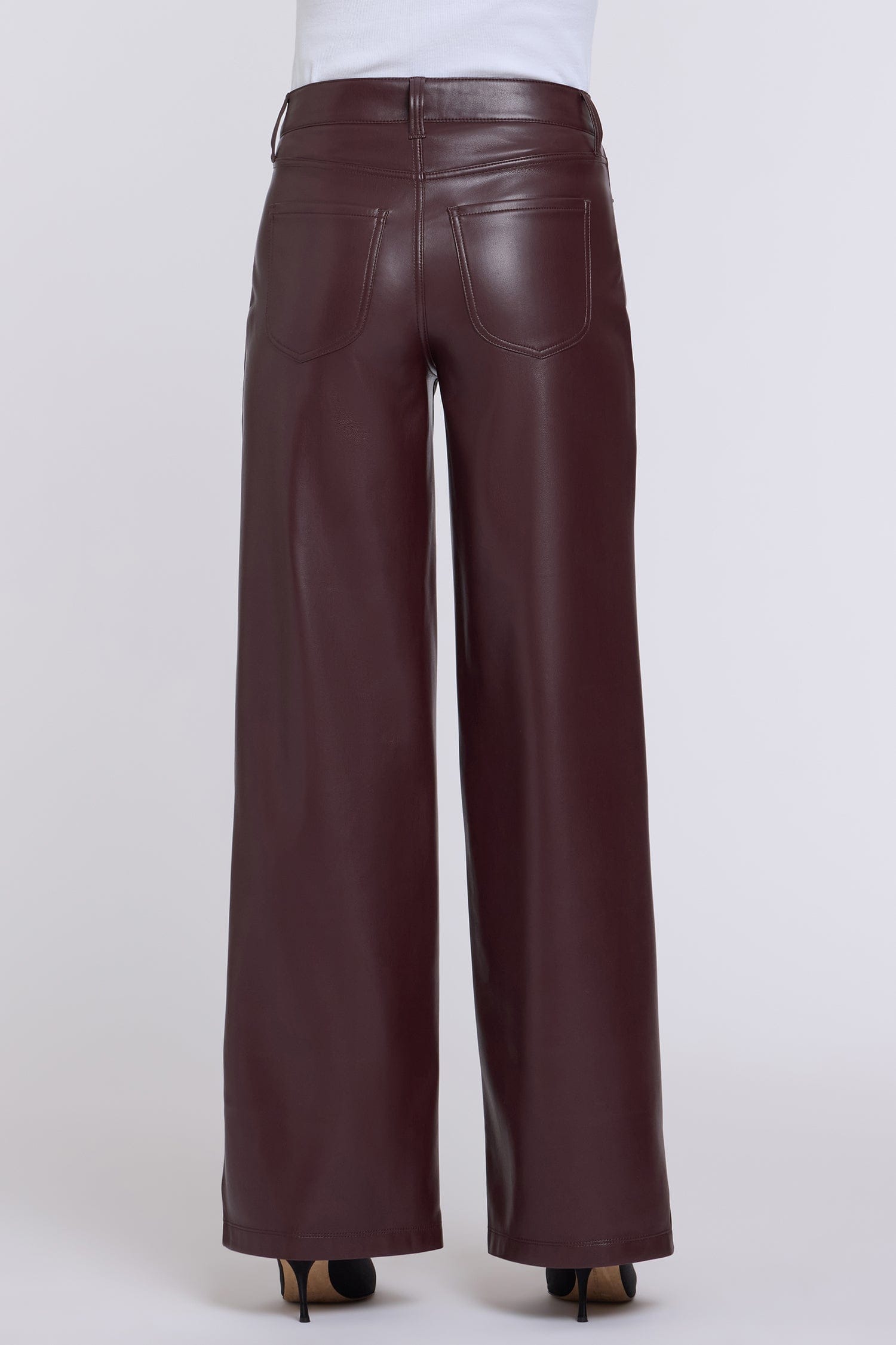 Vegan Stretch Leather Teresa Wide Leg Pants thumbnail 7