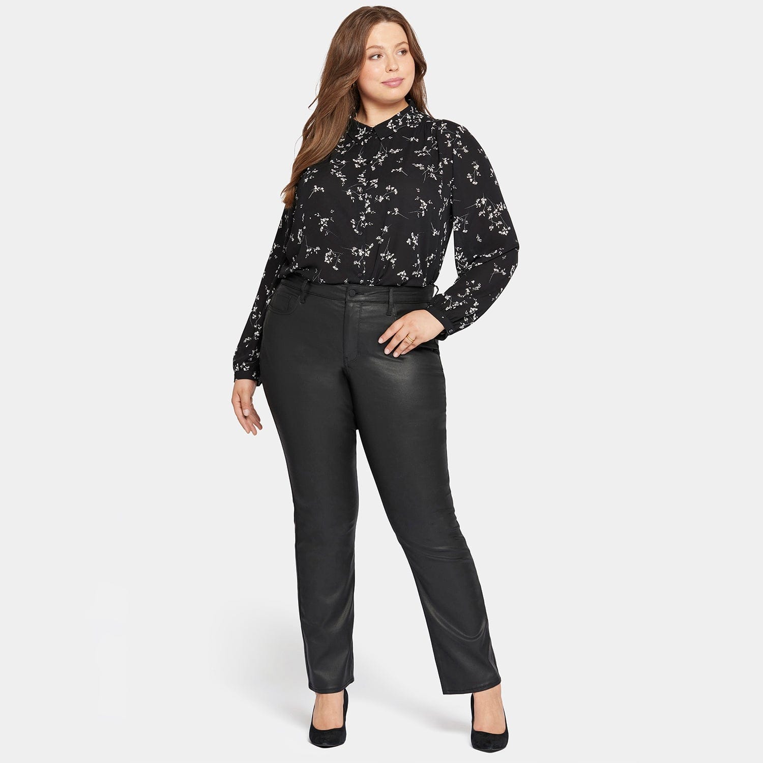 Coated Marilyn Straight Jeans in Plus Size thumbnail 7