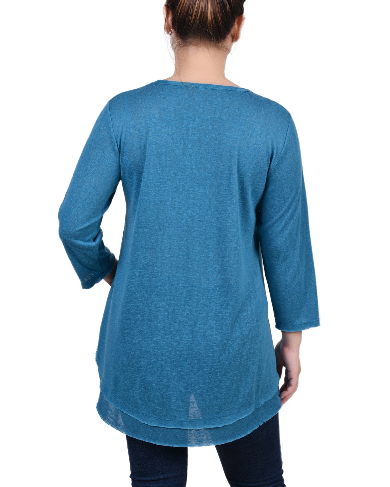 Petite 3/4 Sleeve V-Neck Top thumbnail 3