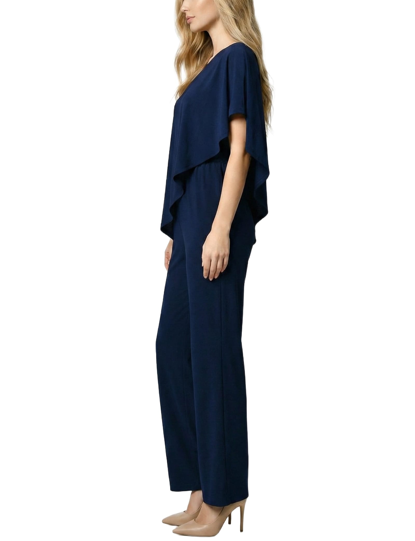 Petite Cape-Top Knit Jumpsuit thumbnail 3