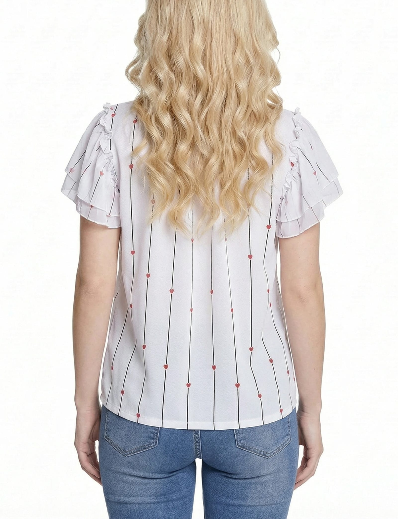 Double Flutter Sleeve Blouse thumbnail 4