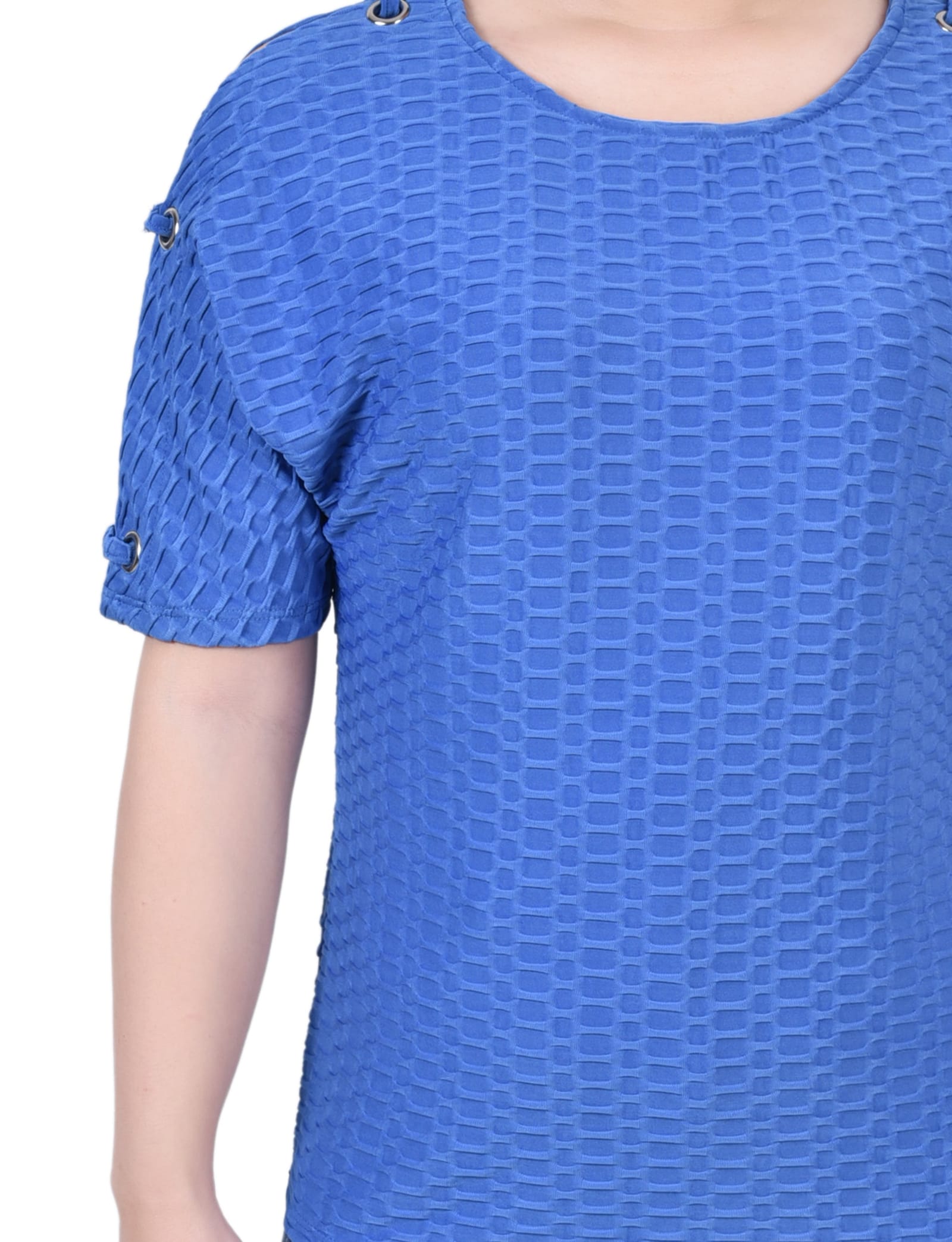 Petite Honeycomb Open Shoulder Tunic thumbnail 4