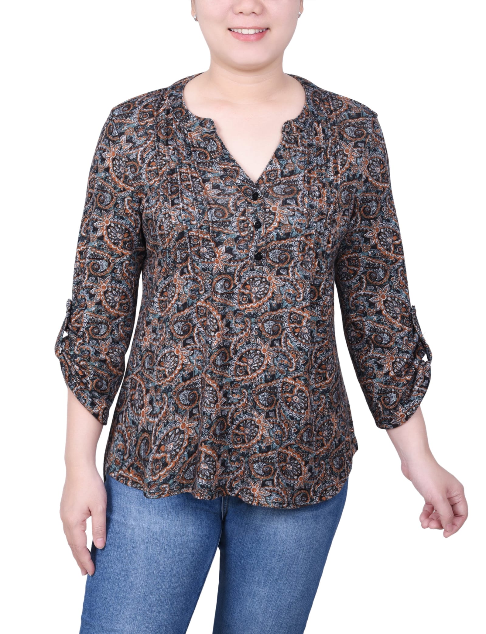 Black Brown Paisley / S