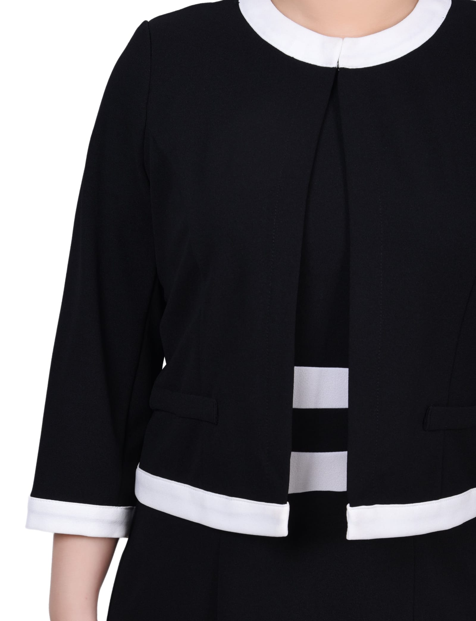 Elbow Sleeve Colorblocked 2 Piece Dress Set thumbnail 3