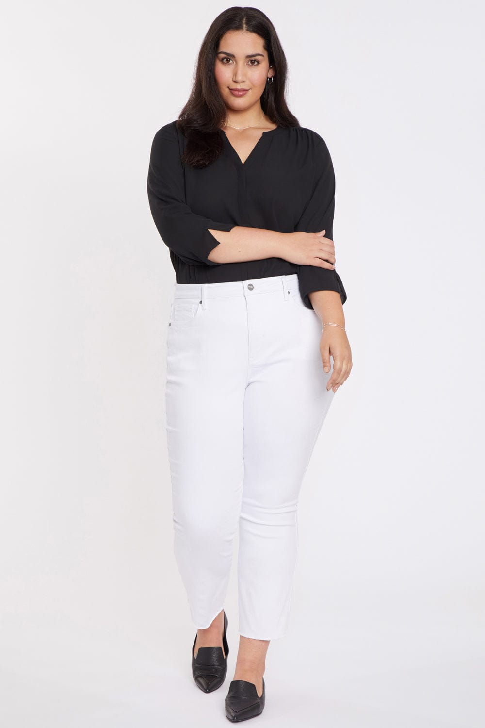 Slim Bootcut Ankle Jeans in Plus Size thumbnail 4