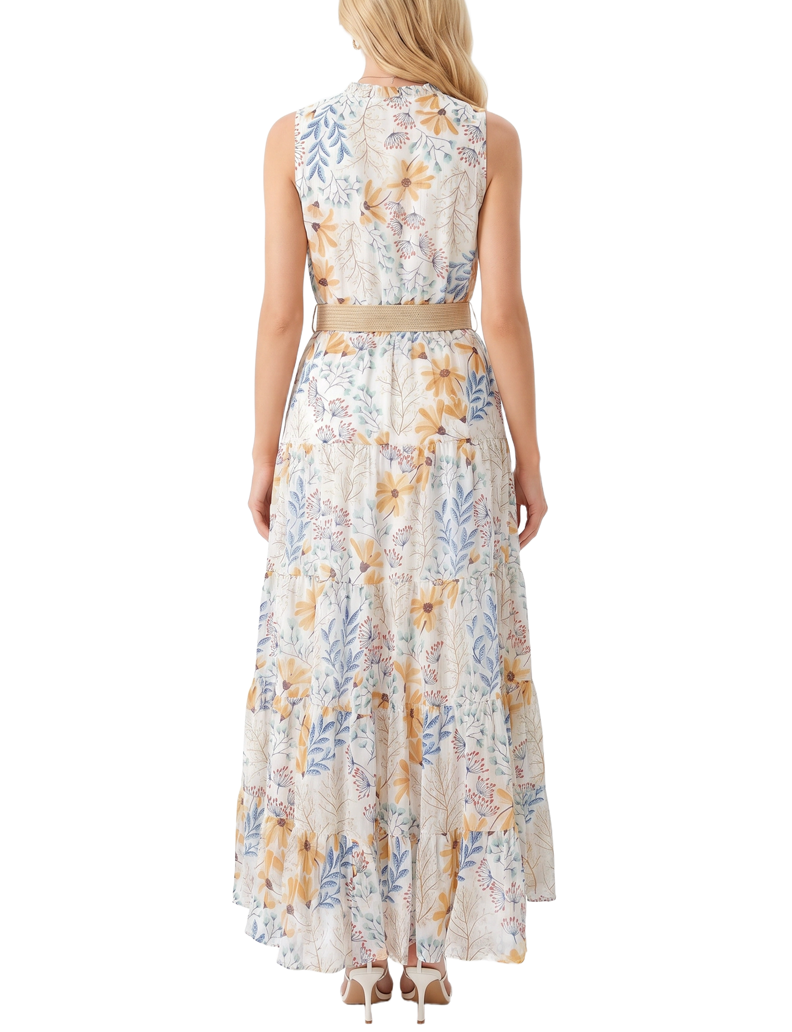 Sleeveless Tiered Maxi Dress thumbnail 4