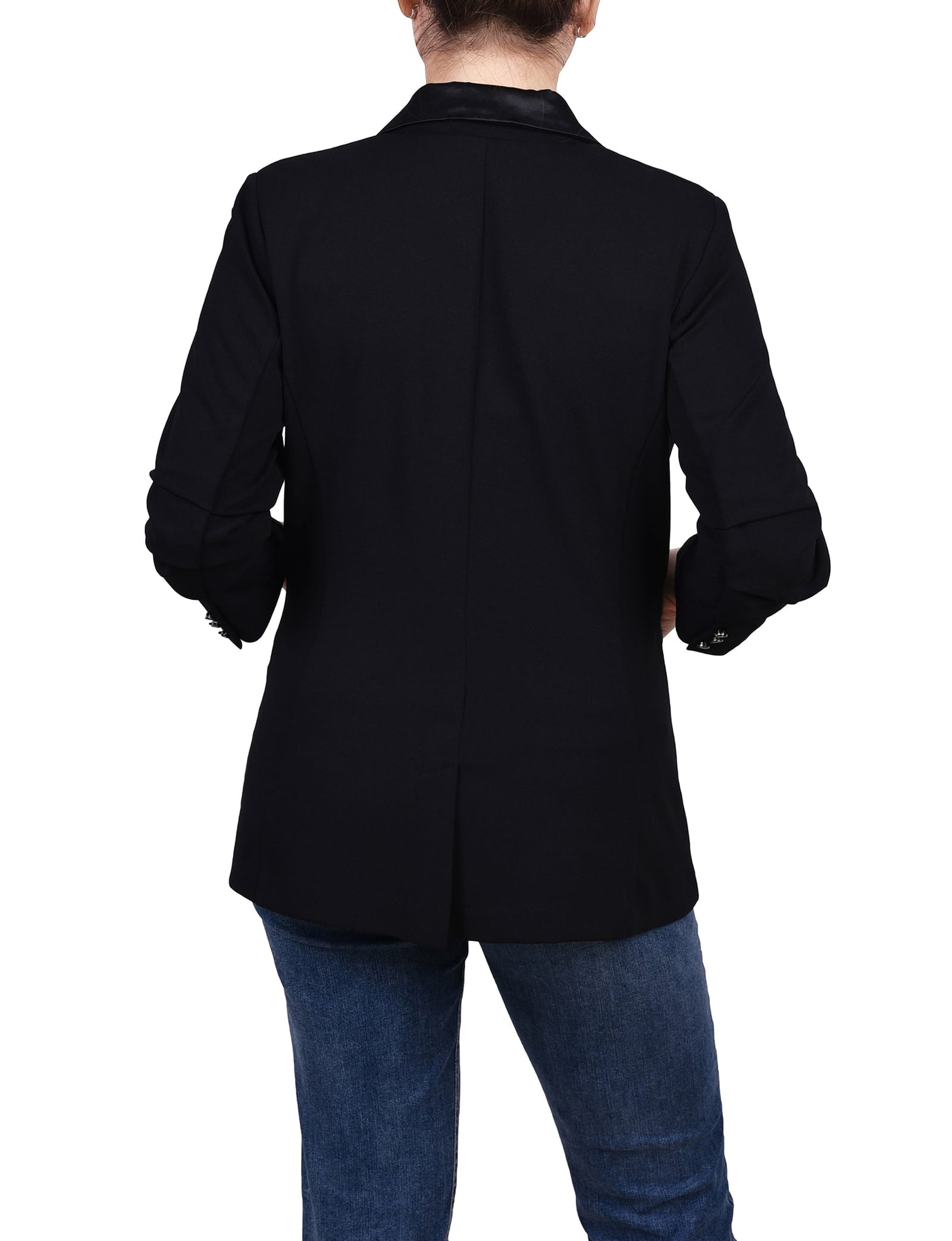 Long Sleeve Satin Lapel Jacket thumbnail 3