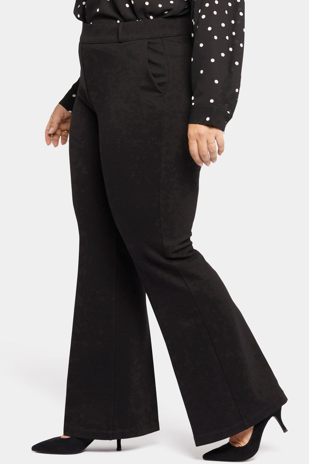 Pull-on Flared Trouser Pants in Plus Size thumbnail 2