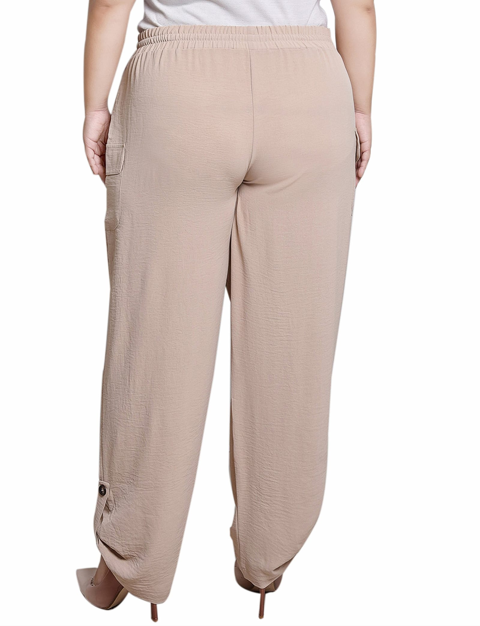 Plus Size Pull on Cargo Pants thumbnail 3