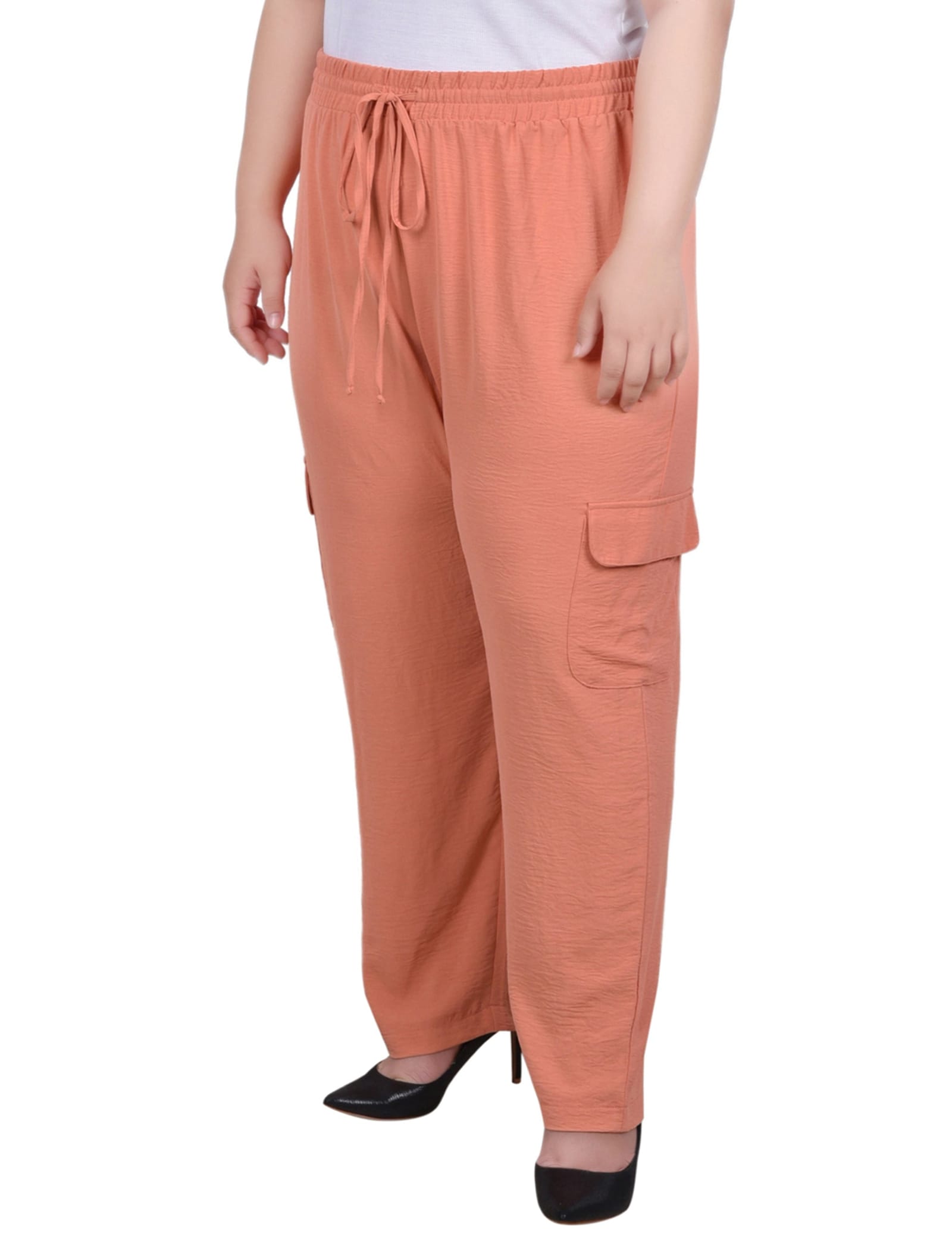 Plus Size Long Pull on Cargo Pants thumbnail 2