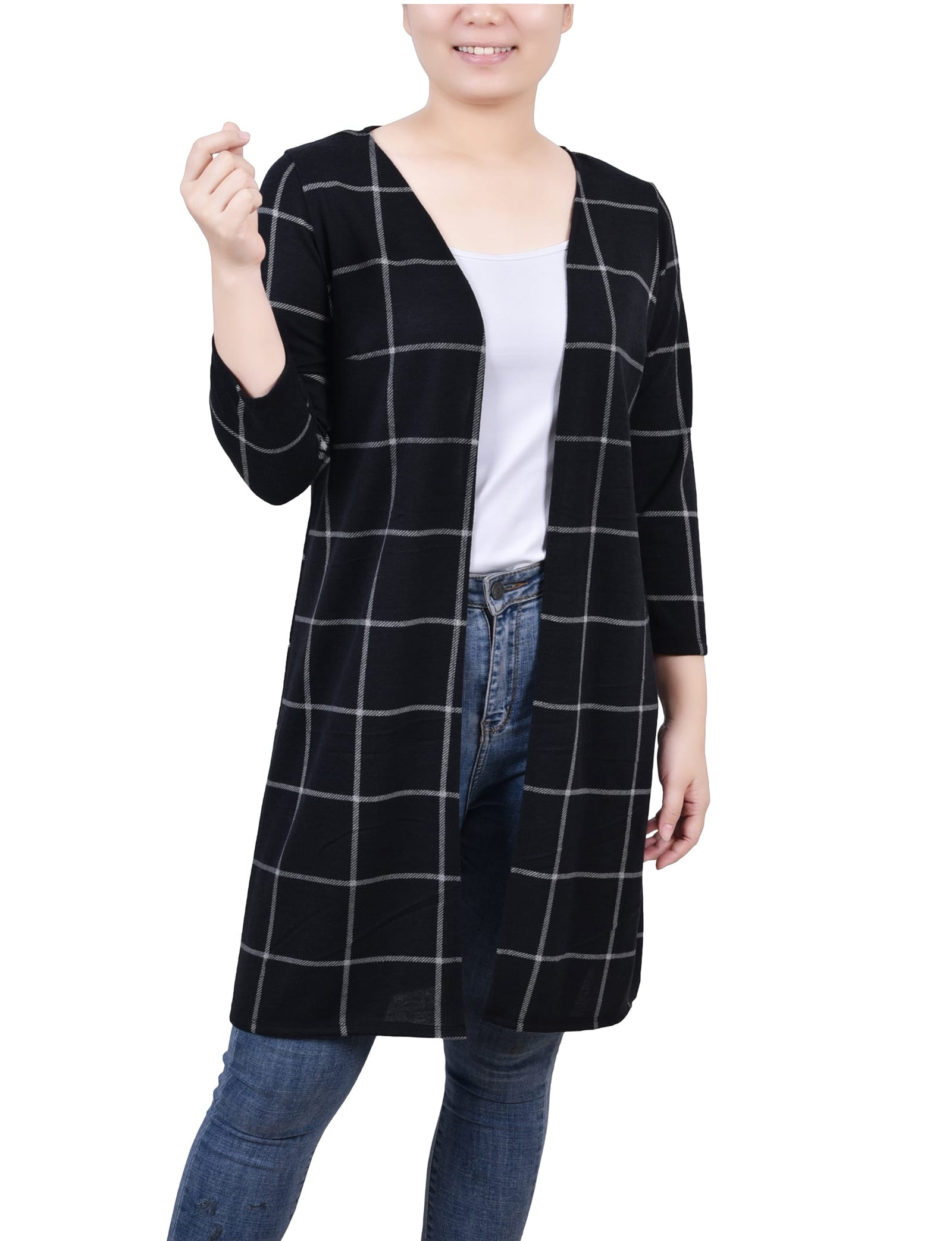 Black White Plaid / M