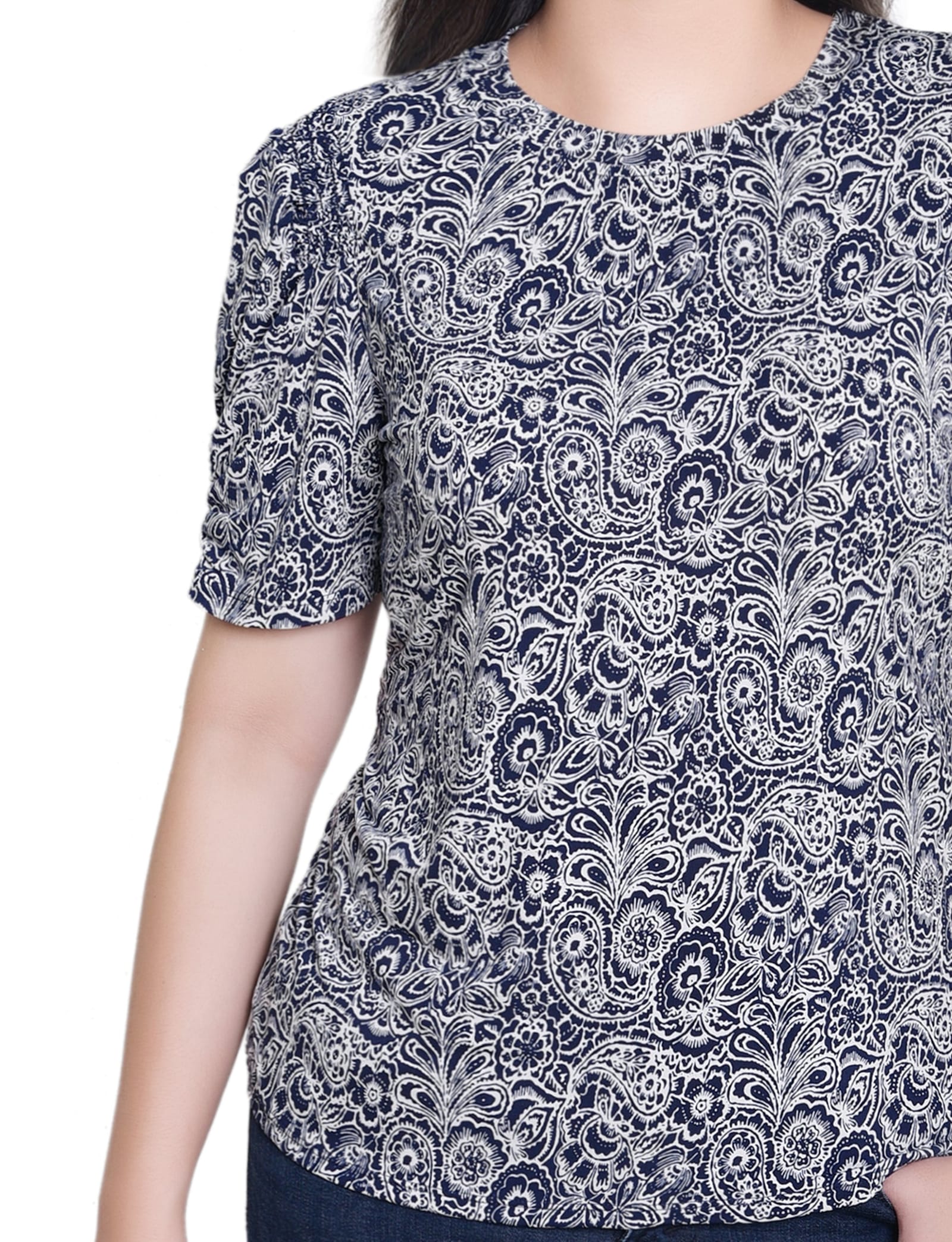 Petite Short Sleeve Scoop Neck Top thumbnail 4
