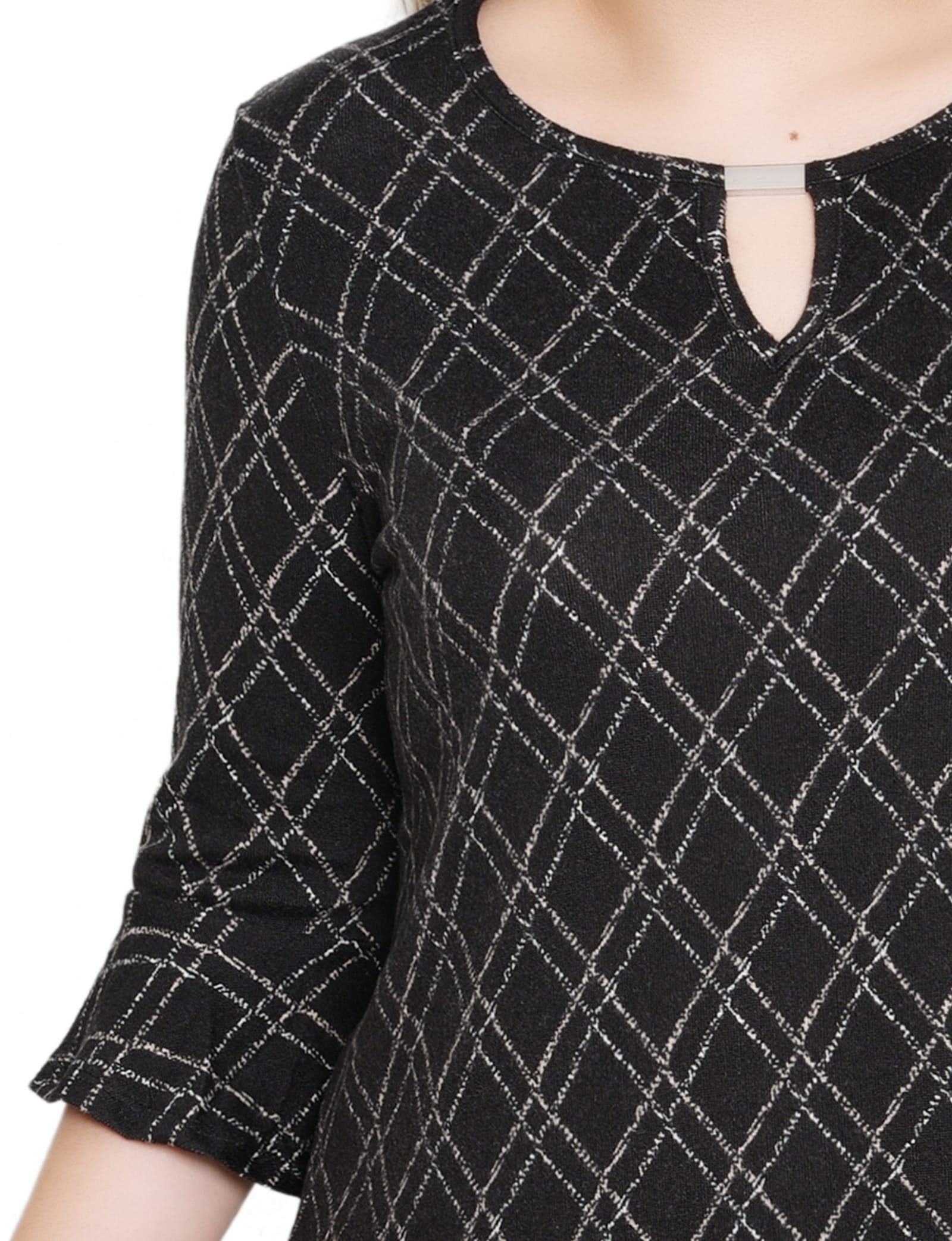 3/4 Bell Sleeve Top with Hardware thumbnail 4