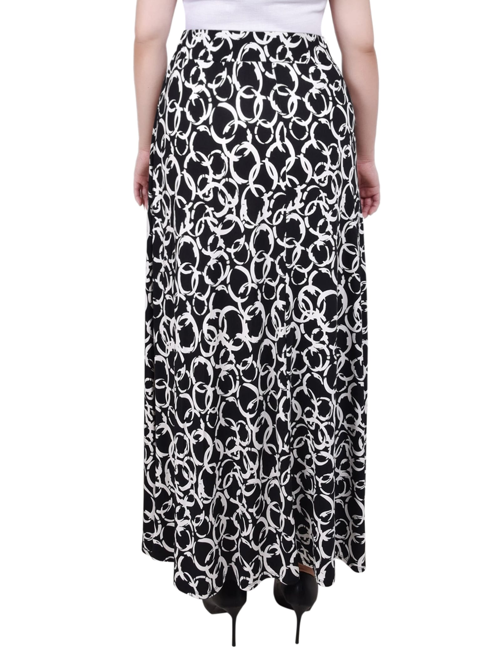 Petite Ring Detail Midi-Length Skirt thumbnail 4