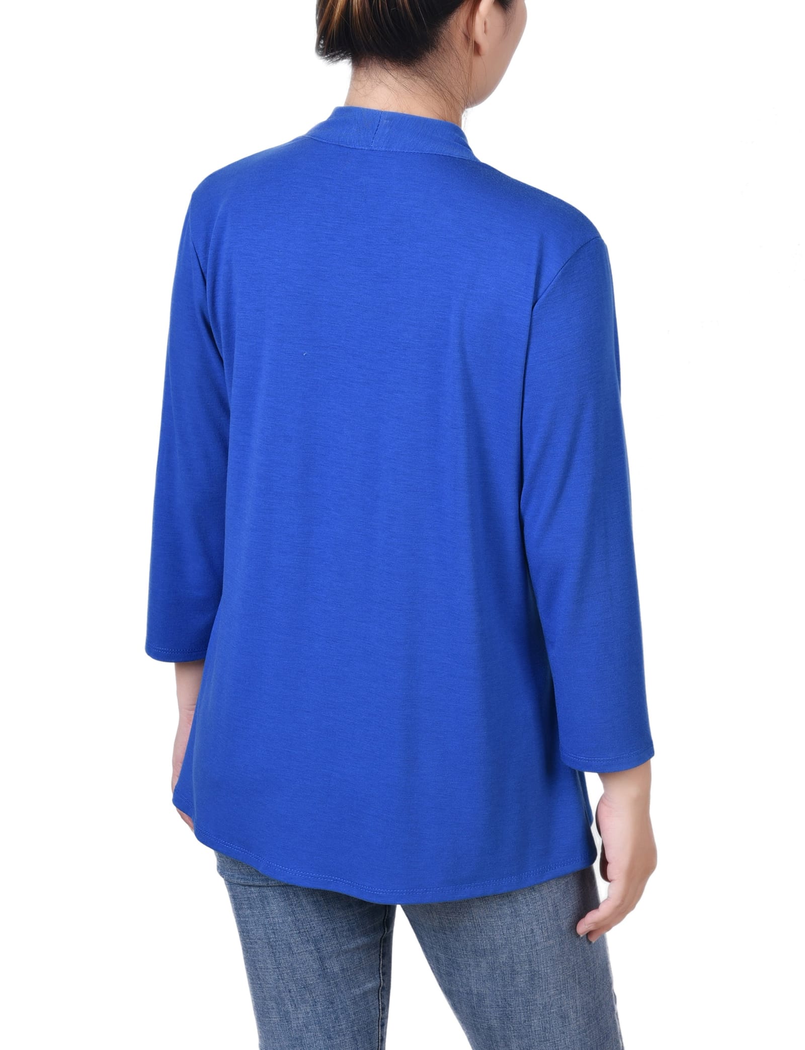 Petite Solid 3/4 Sleeve Cardigan thumbnail 2