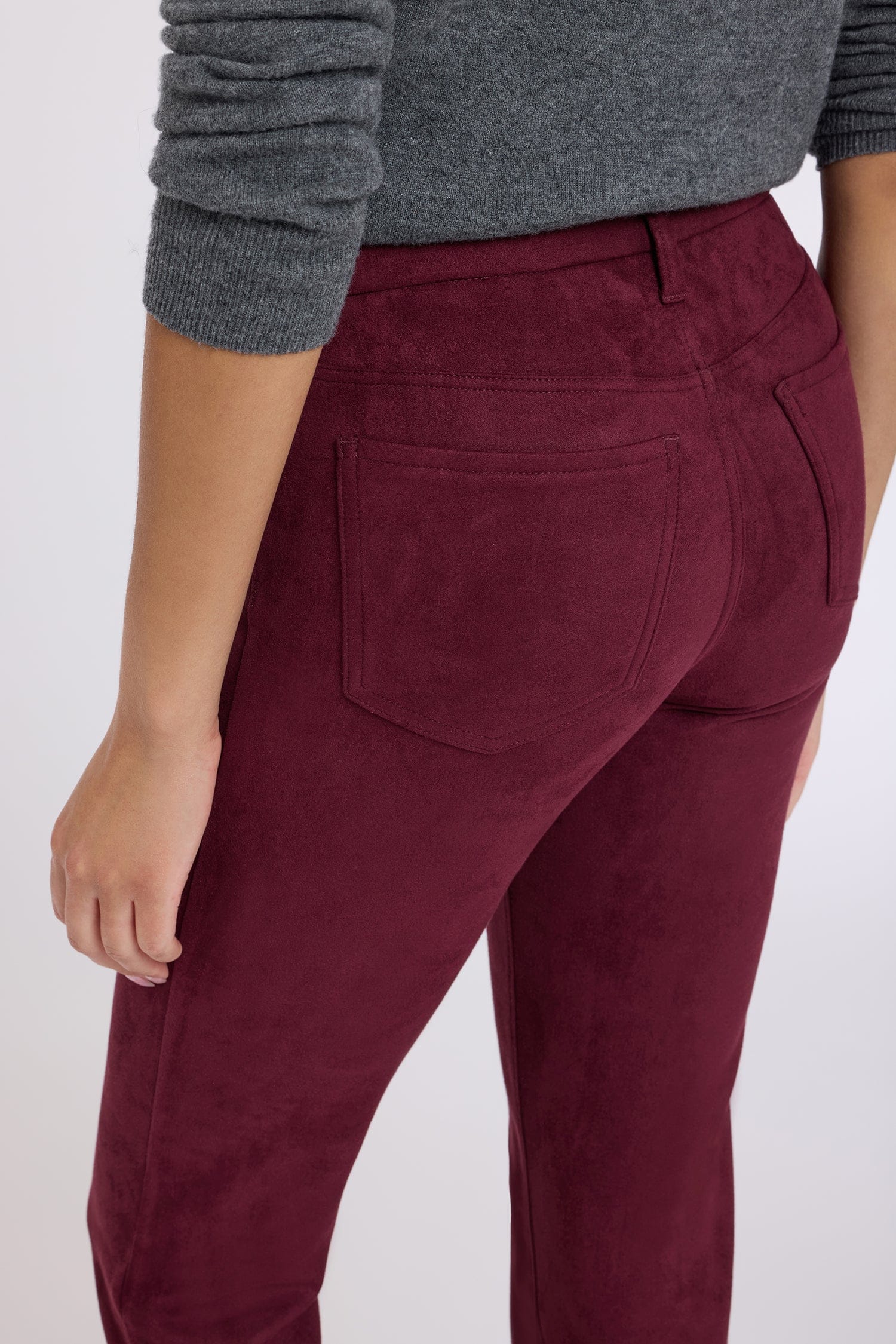 Faux Suede Marilyn Straight Pants thumbnail 5