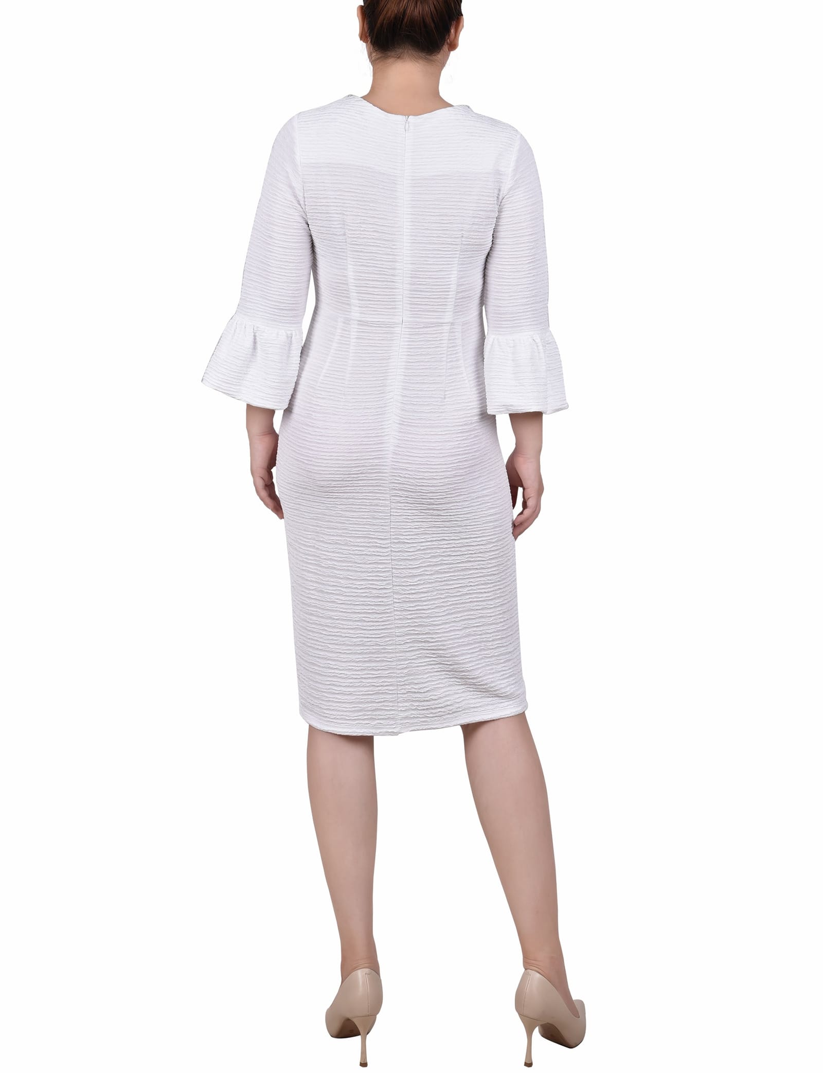 3/4 Sleeve Pearl Detail Dress thumbnail 4