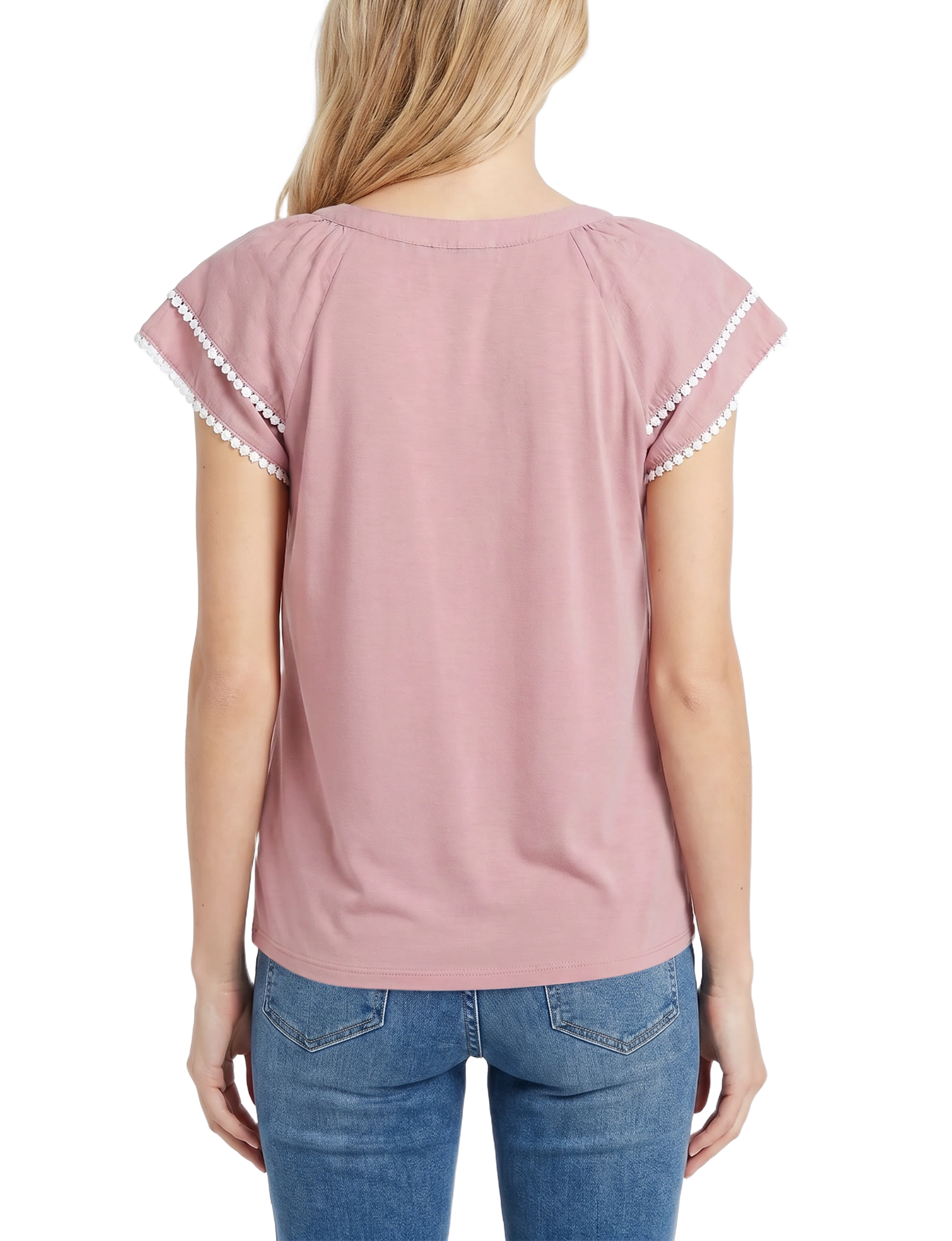 Petite Double-Layer V-Neck Blouse thumbnail 4