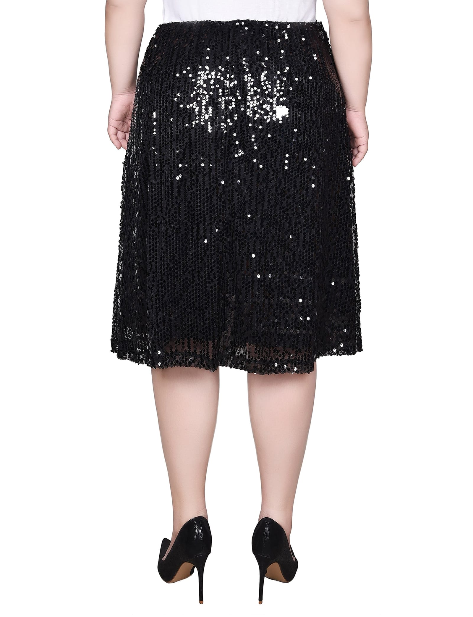 Plus Size Knee Length Sequined Skirt thumbnail 3