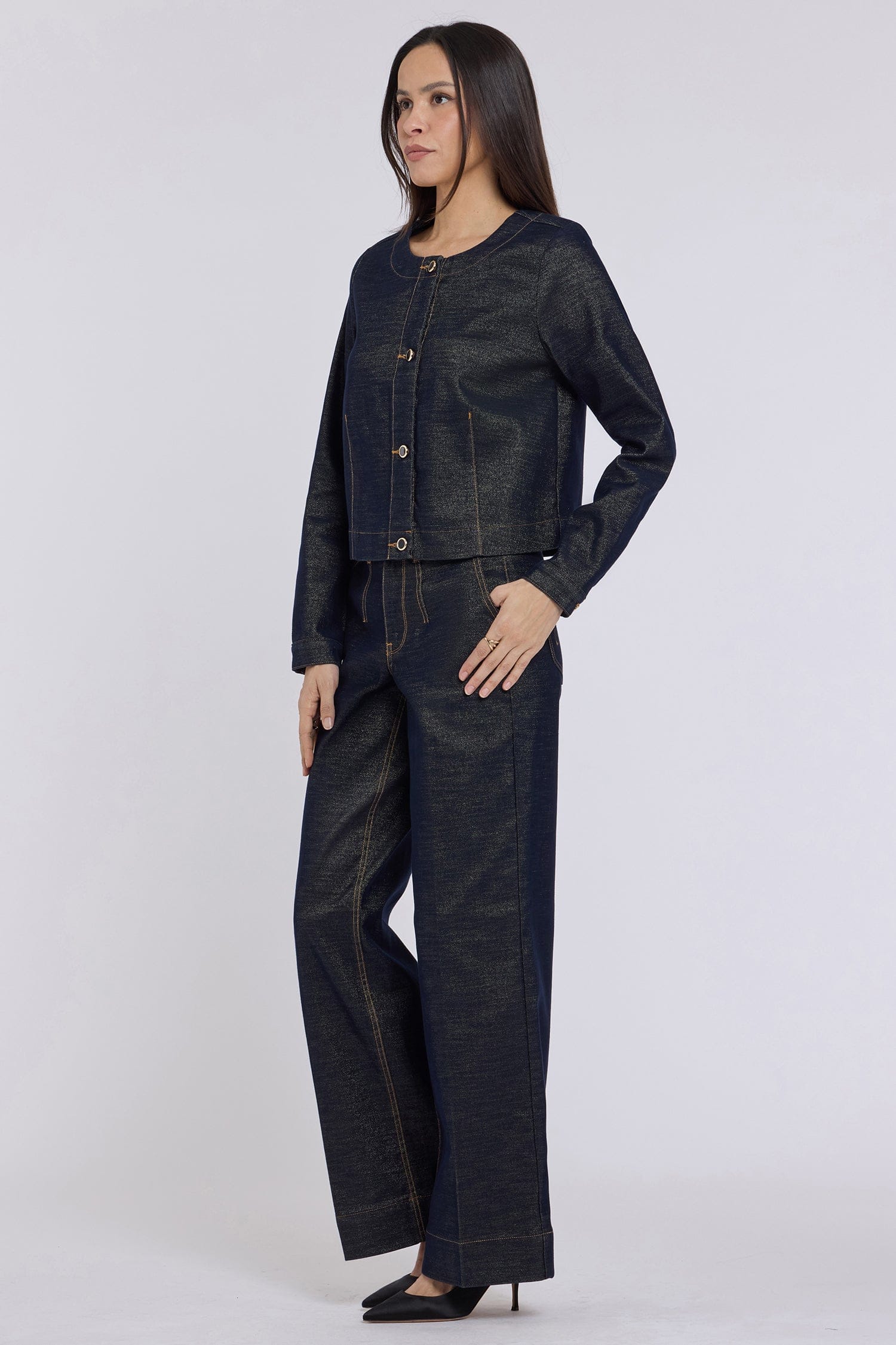 Cropped Denim Jacket thumbnail 3