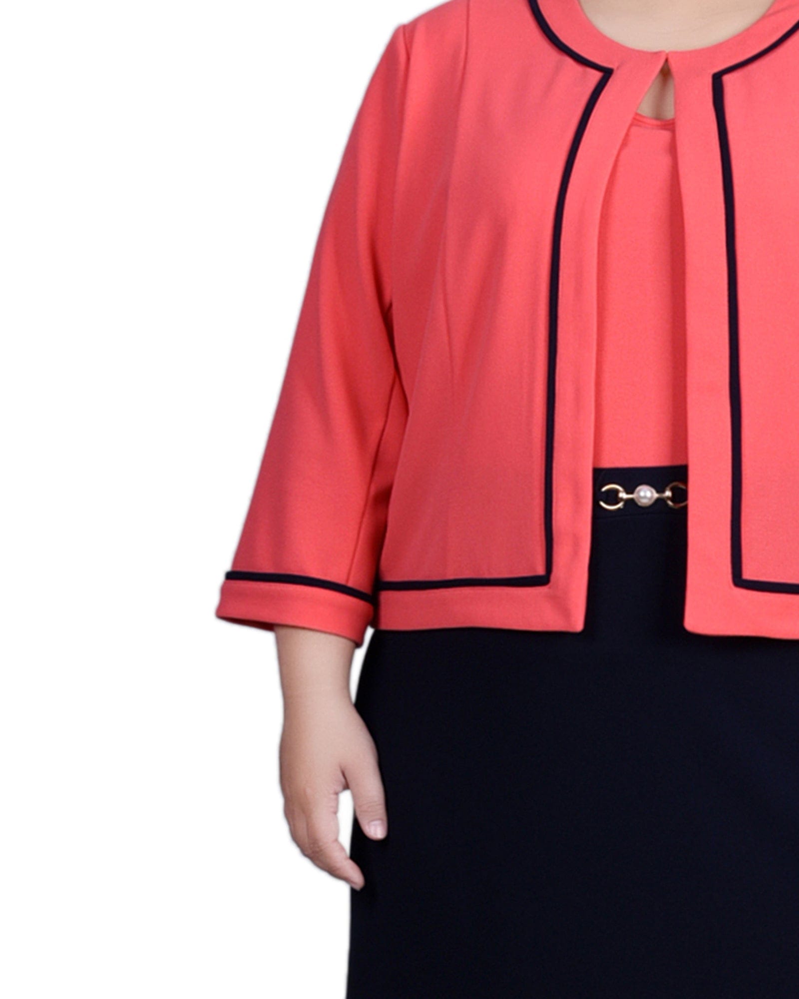 Plus Size 3/4 Sleeve 2 Piece Dress Set thumbnail 5
