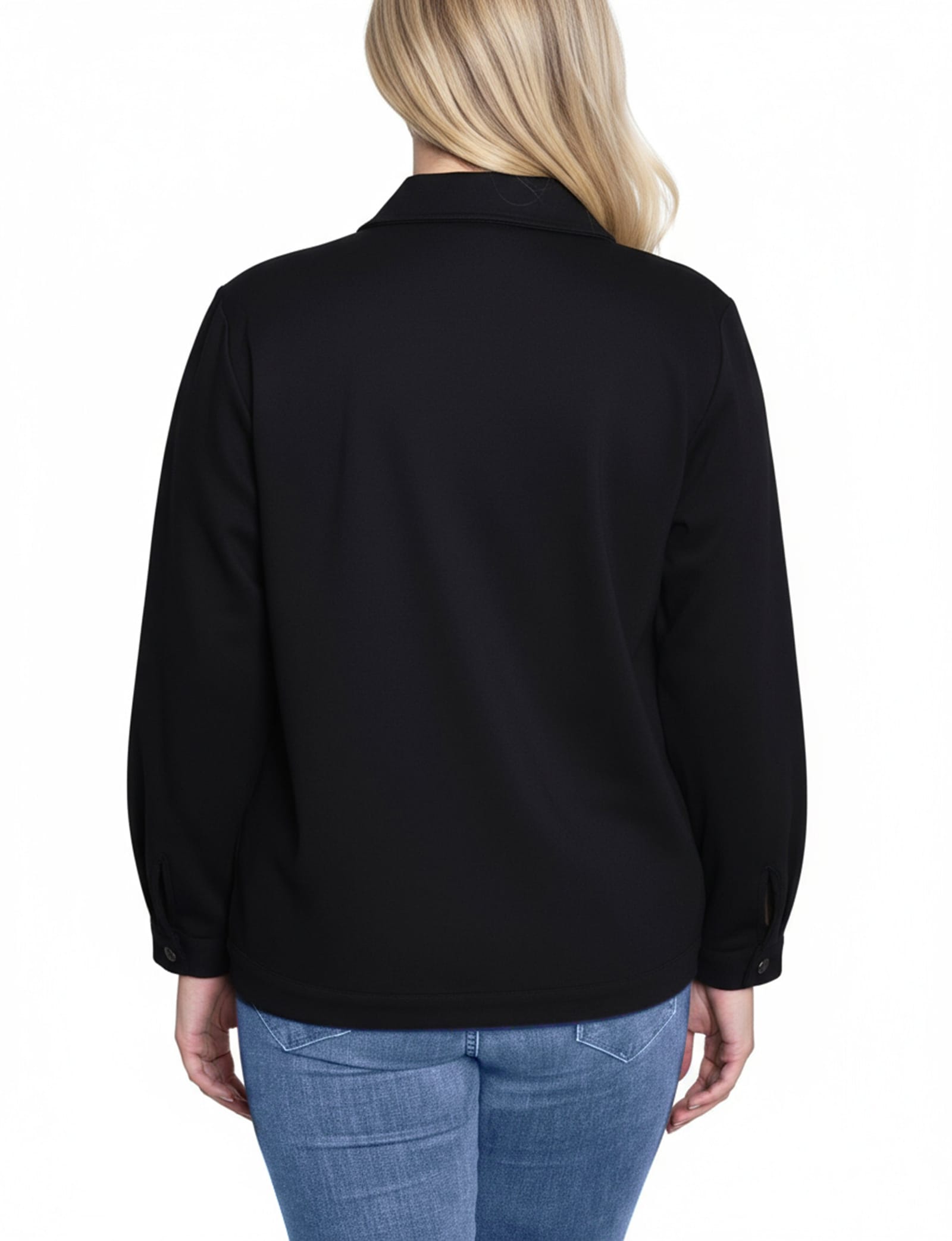 Petite Long Sleeve Ponte Cropped Jacket thumbnail 2