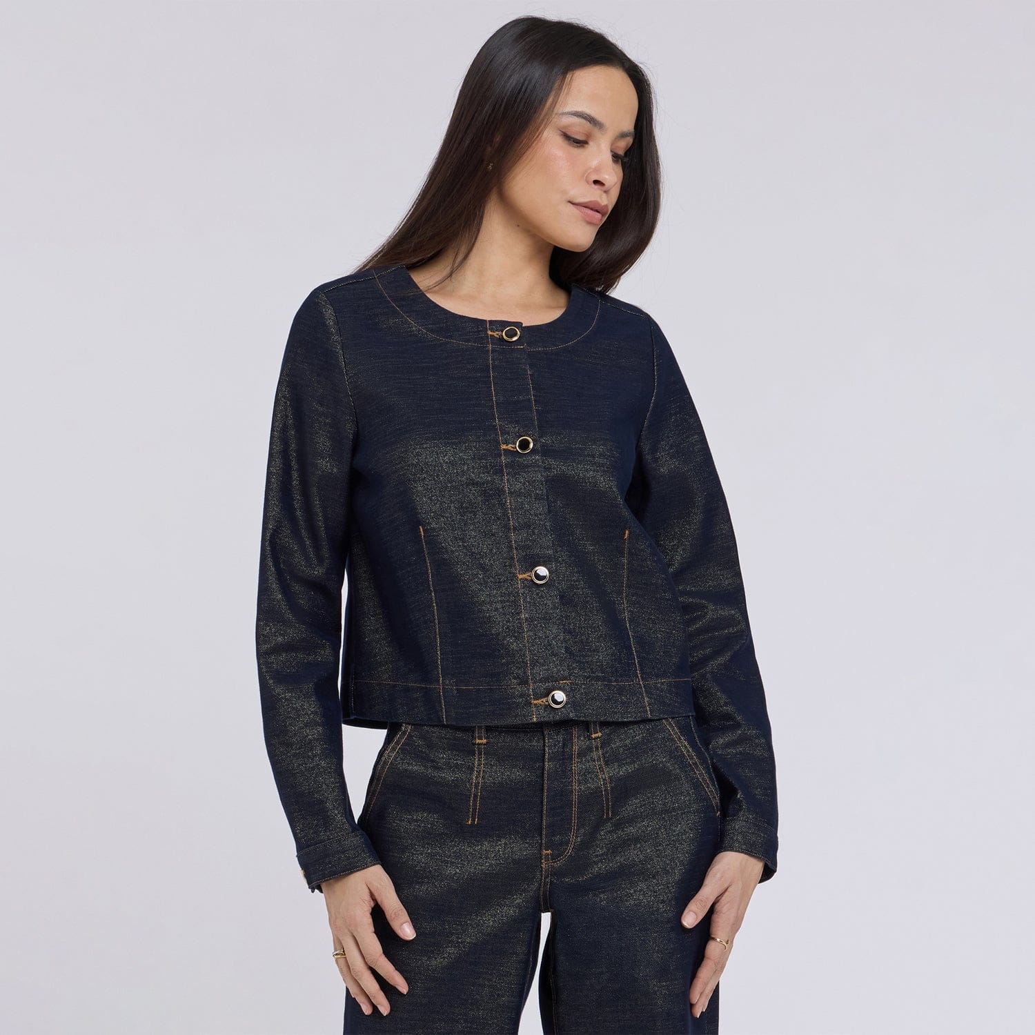 Cropped Denim Jacket thumbnail 6