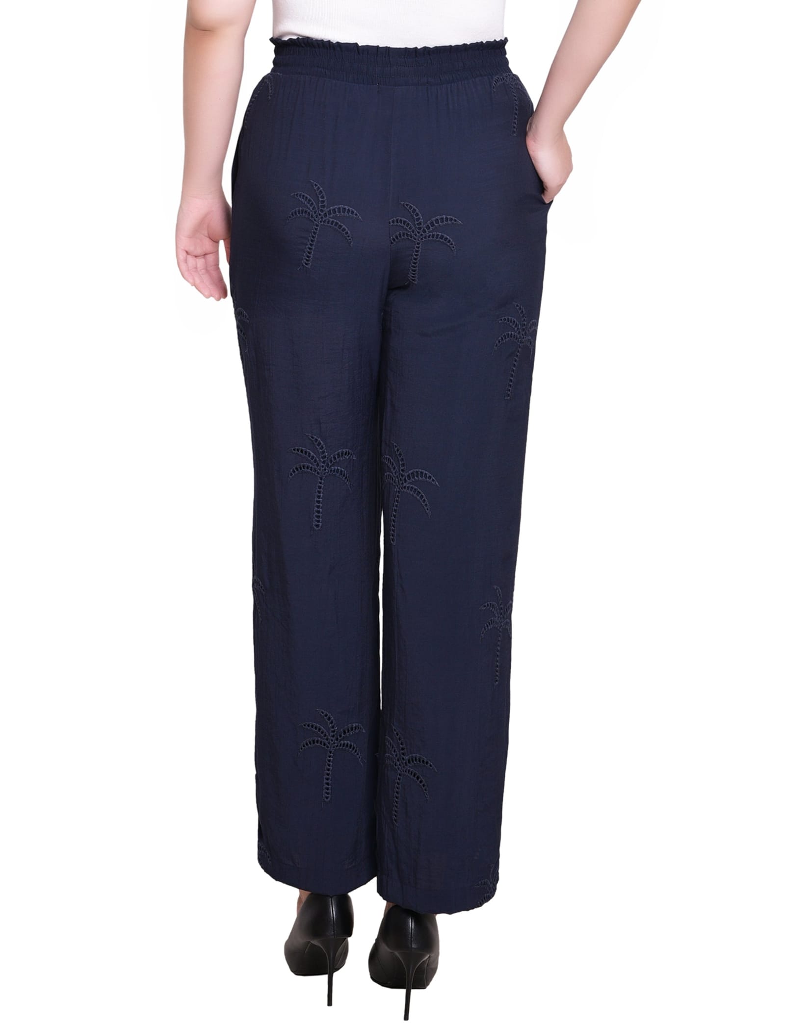 Petite Pull on Pants with Embroidery thumbnail 2