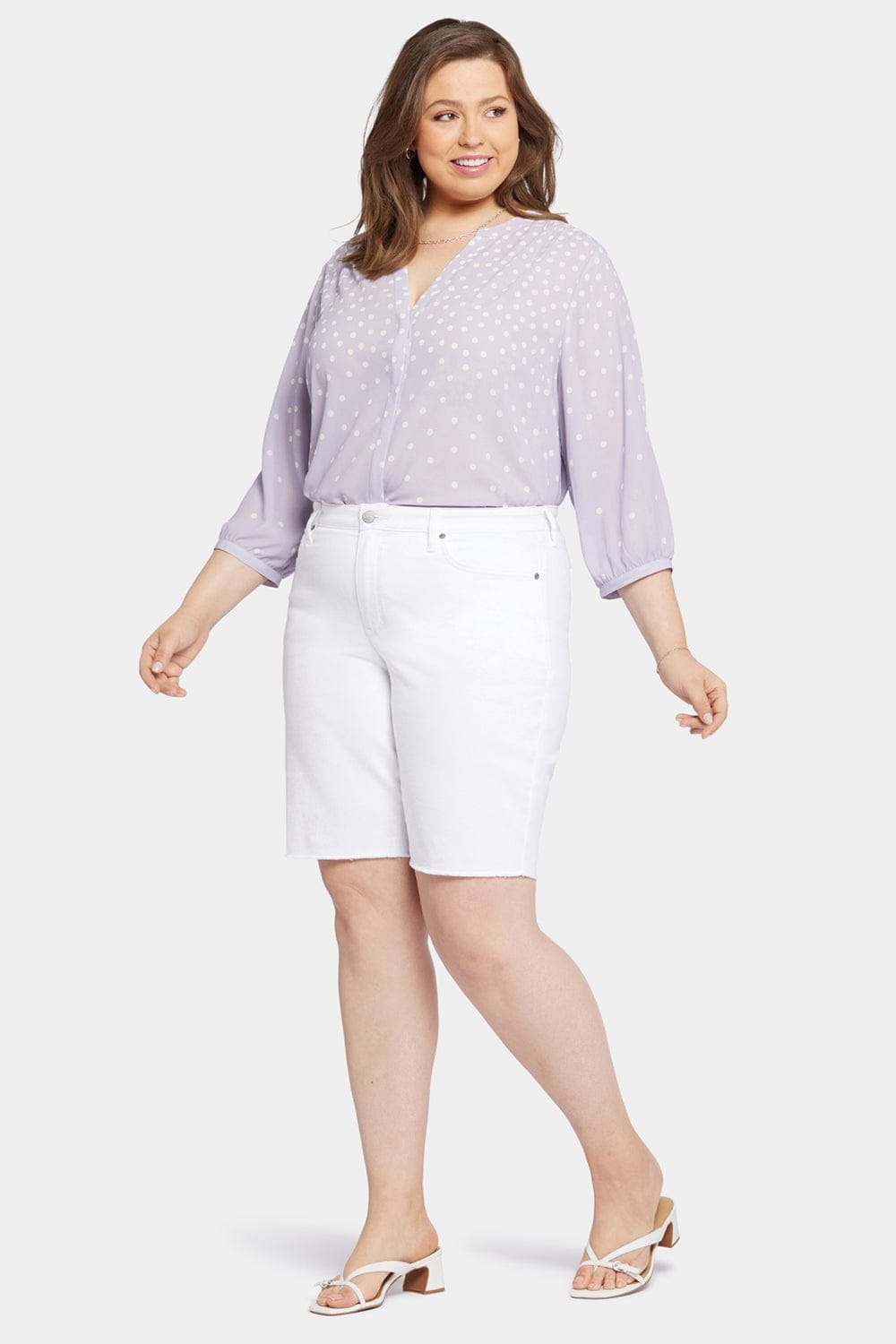 Boyfriend Denim Shorts in Plus Size thumbnail 5