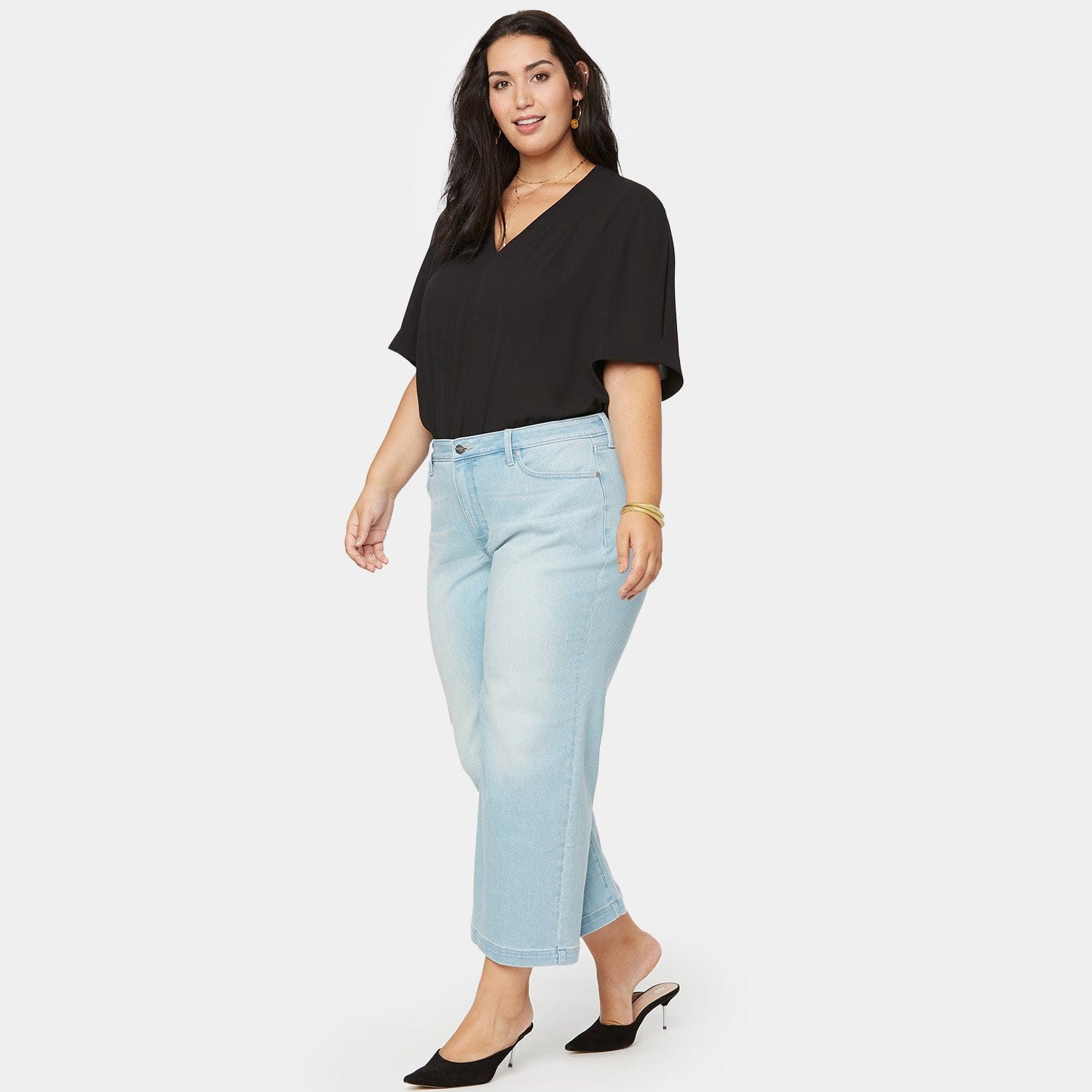 Teresa Wide Leg Ankle Jeans in Plus Size thumbnail 8