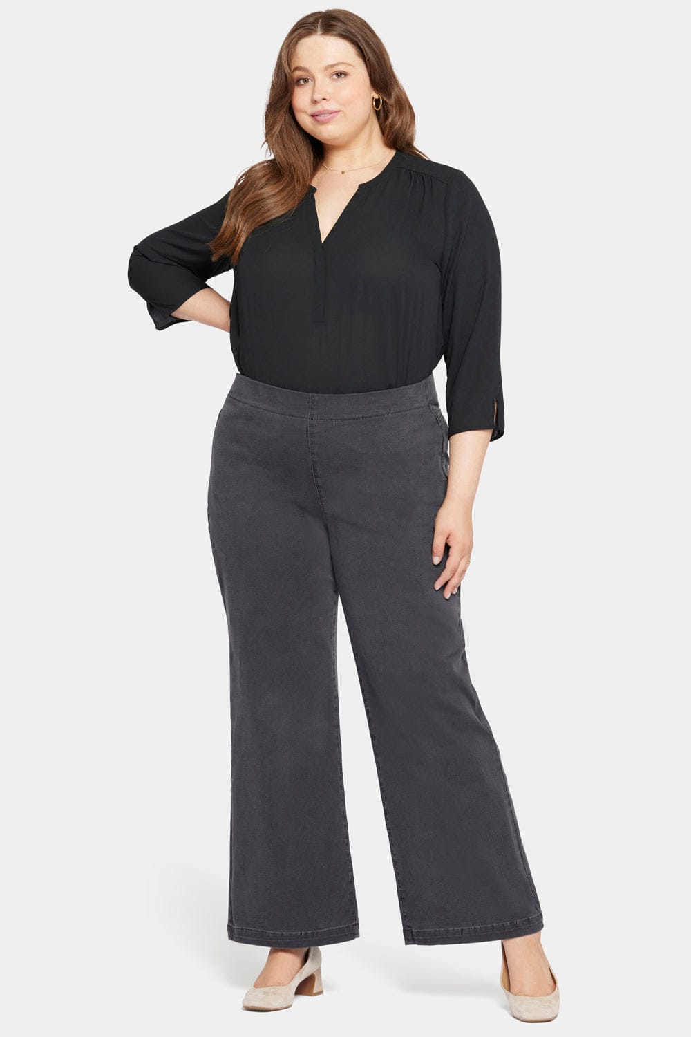 Pull-on Teresa Wide Leg Jeans in Plus Size thumbnail 4