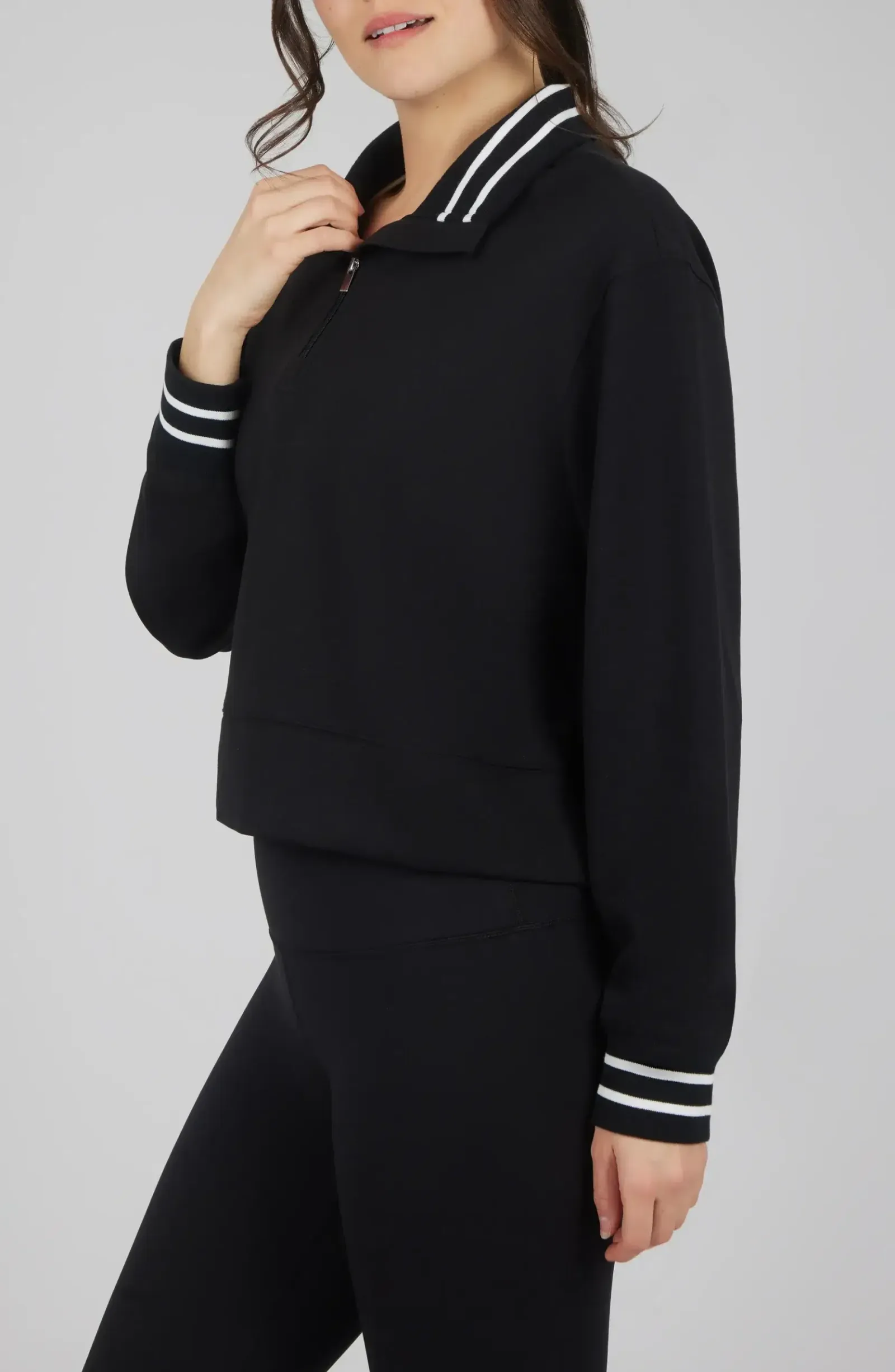 Scuba Georgetown Half Zip with Stripe Pullover thumbnail 4