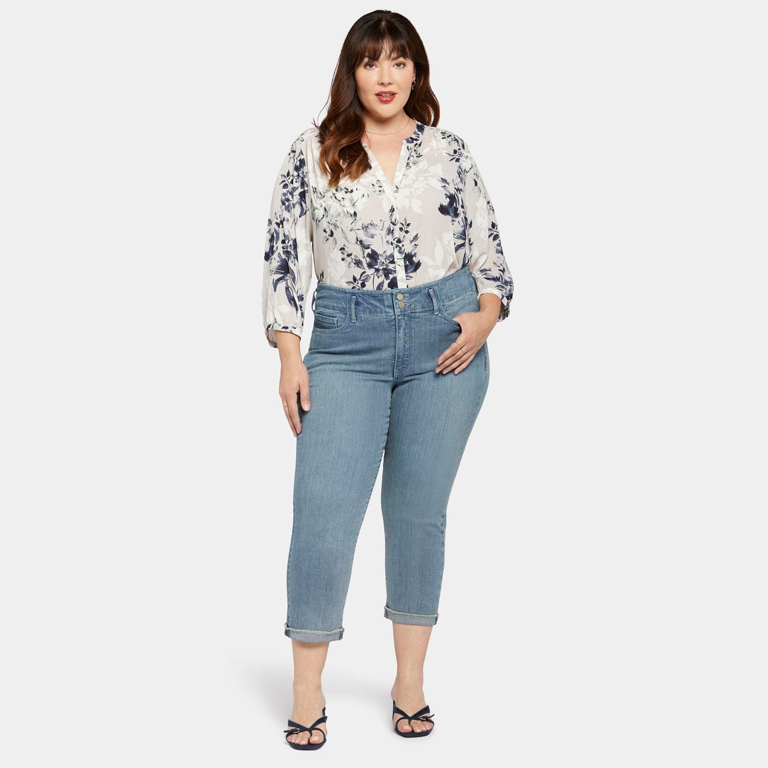 Chloe Capri Jeans in Plus Size thumbnail 7