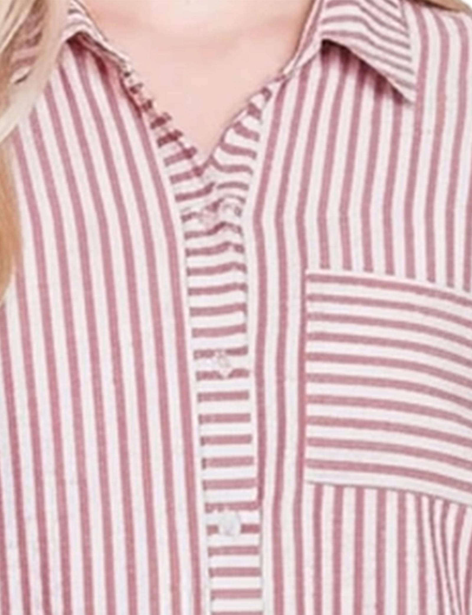 Petite 3/4 Sleeve Roll Tab Blouse thumbnail 3