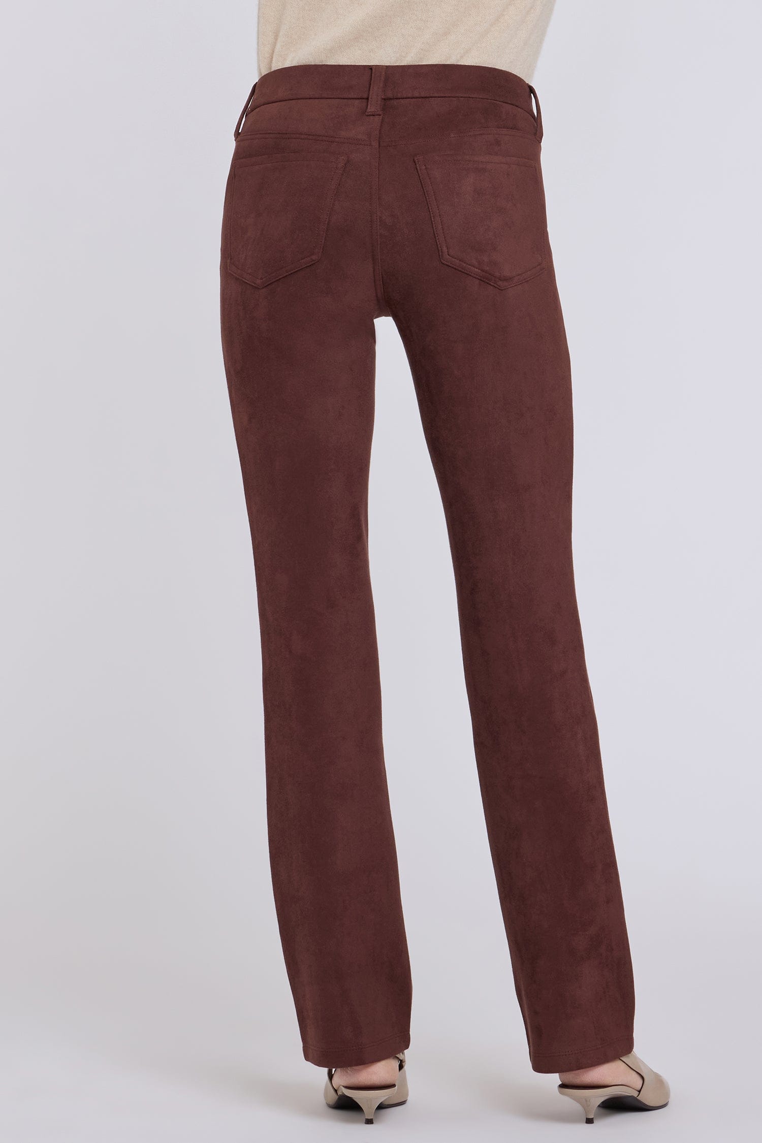 Faux Suede Marilyn Straight Pants in Petite thumbnail 3