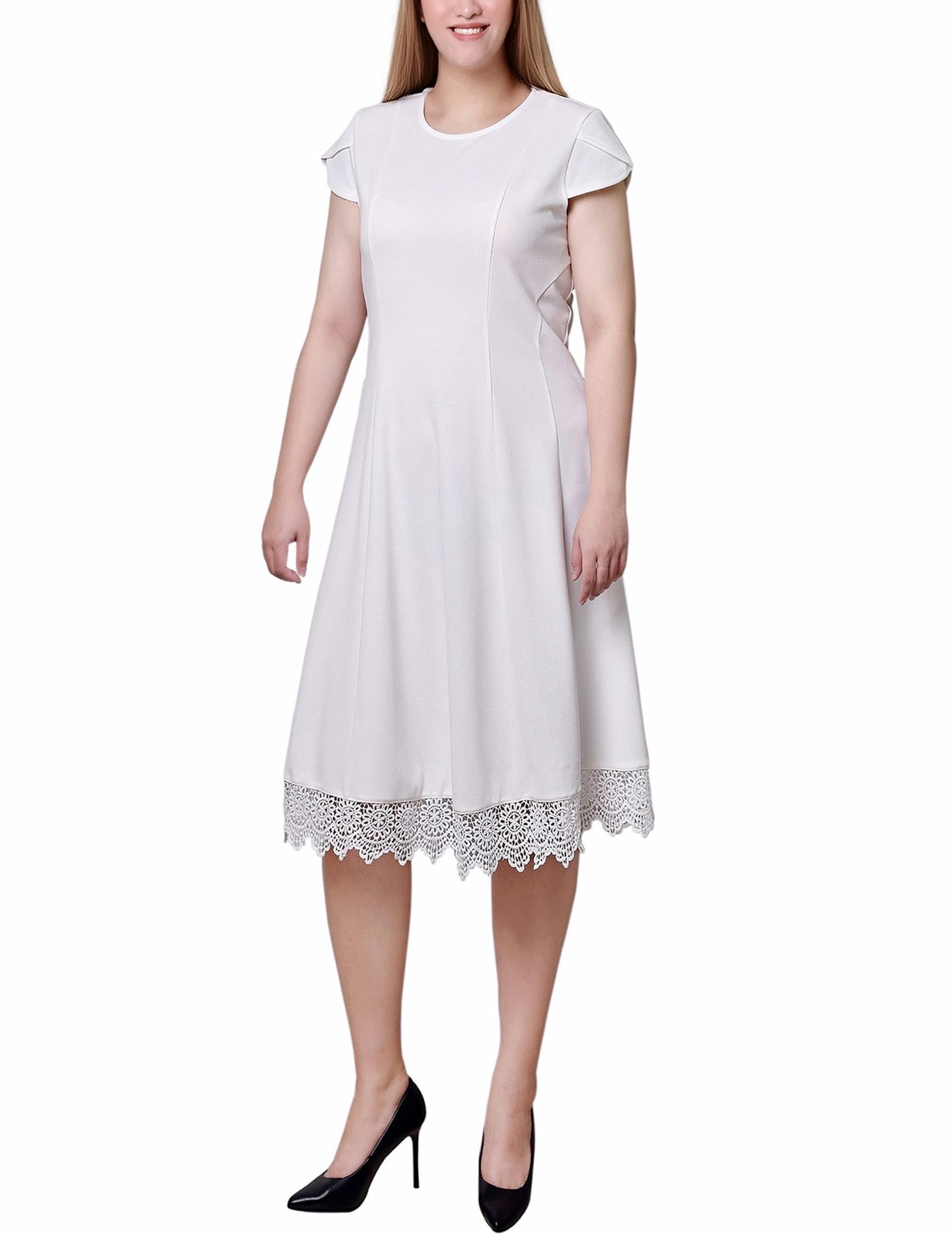 Petal Sleeve Scuba Dress thumbnail 2