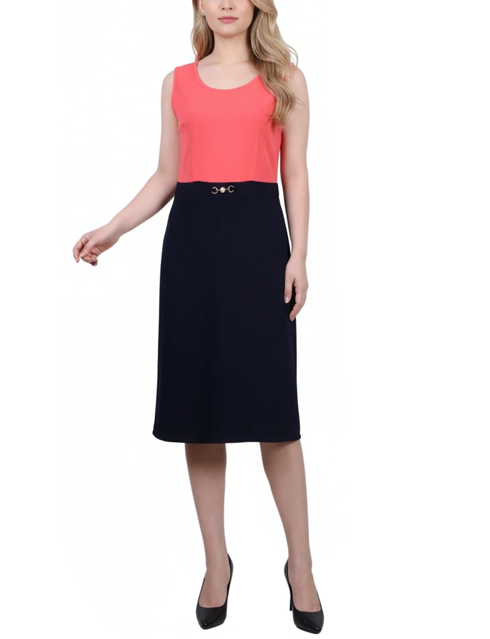 Petite 3/4 Sleeve 2 Piece Dress Set thumbnail 3