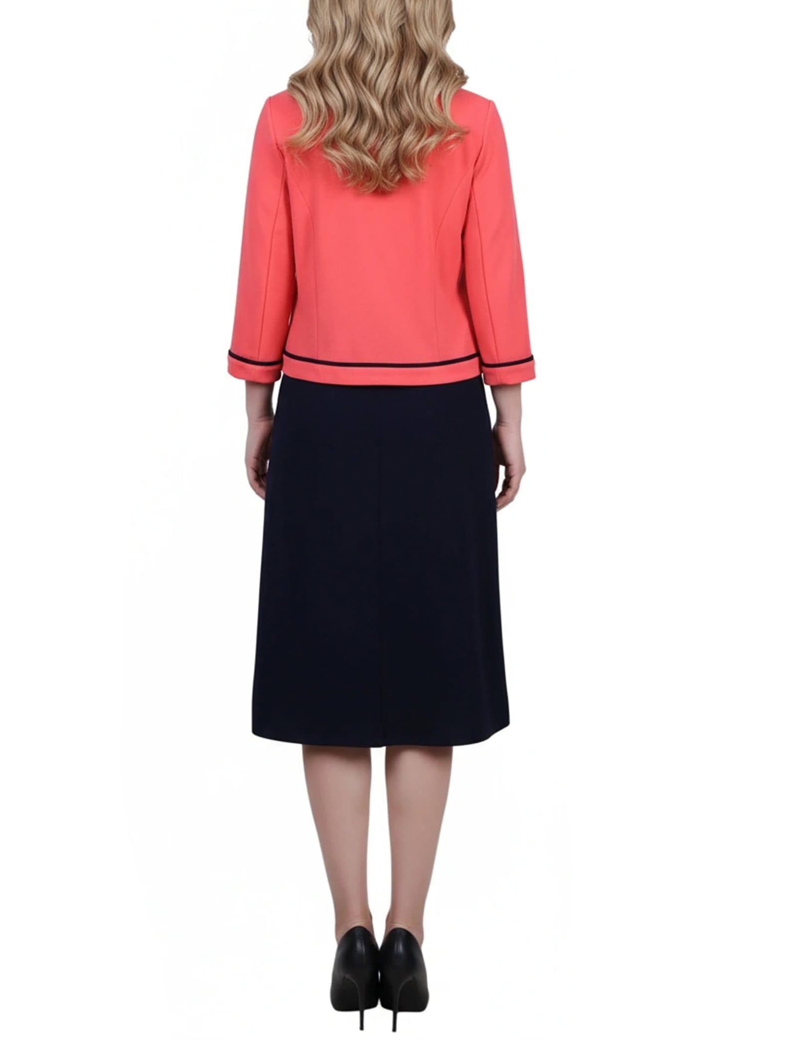 Petite 3/4 Sleeve 2 Piece Dress Set thumbnail 4