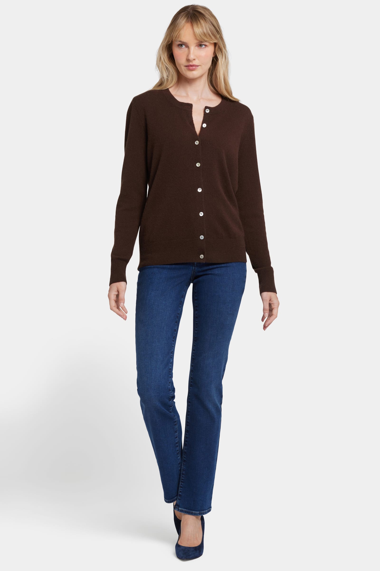 Cashmere Crewneck Cardigan thumbnail 5