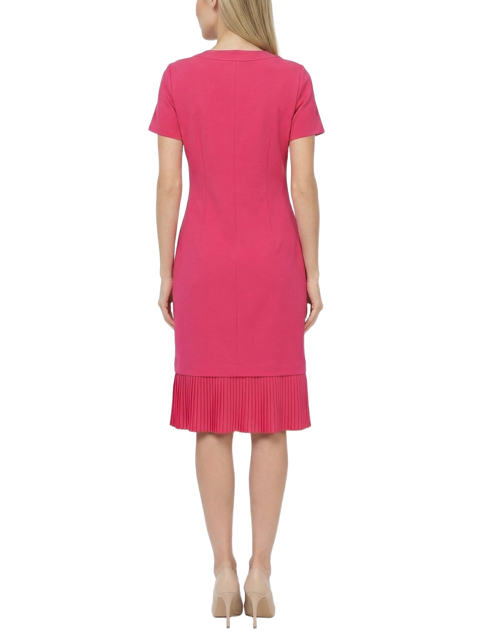 Short Sleeve Pleat Hem Dress thumbnail 4