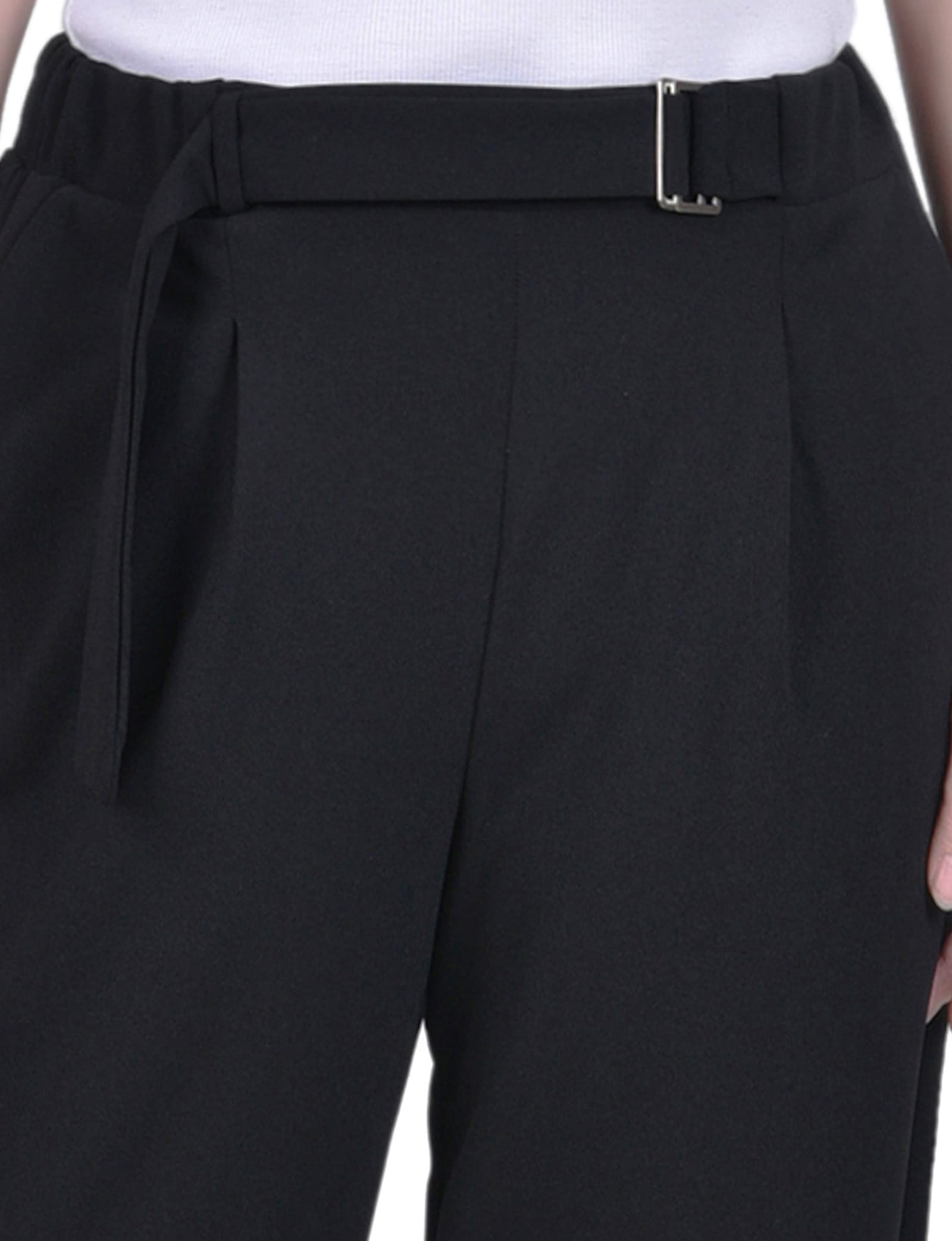 Petite Belted Scuba Crepe Pants thumbnail 4