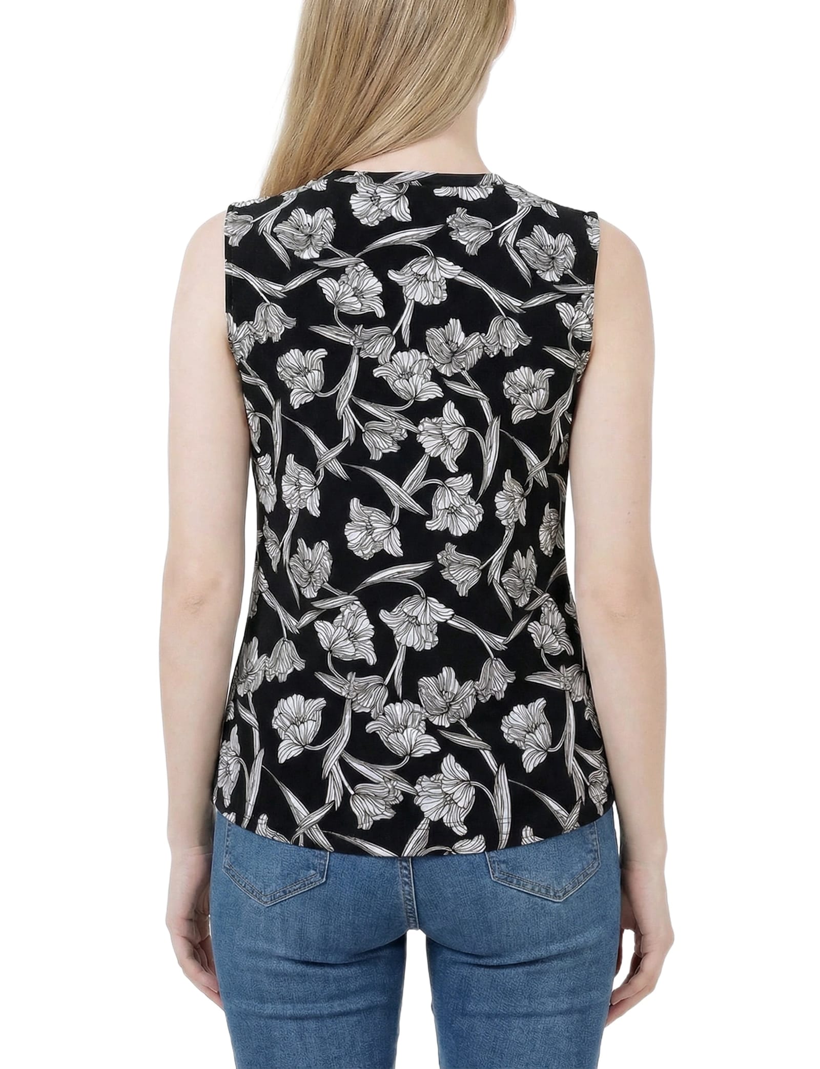 Petite Sleeveless Knit V Neck Top thumbnail 4