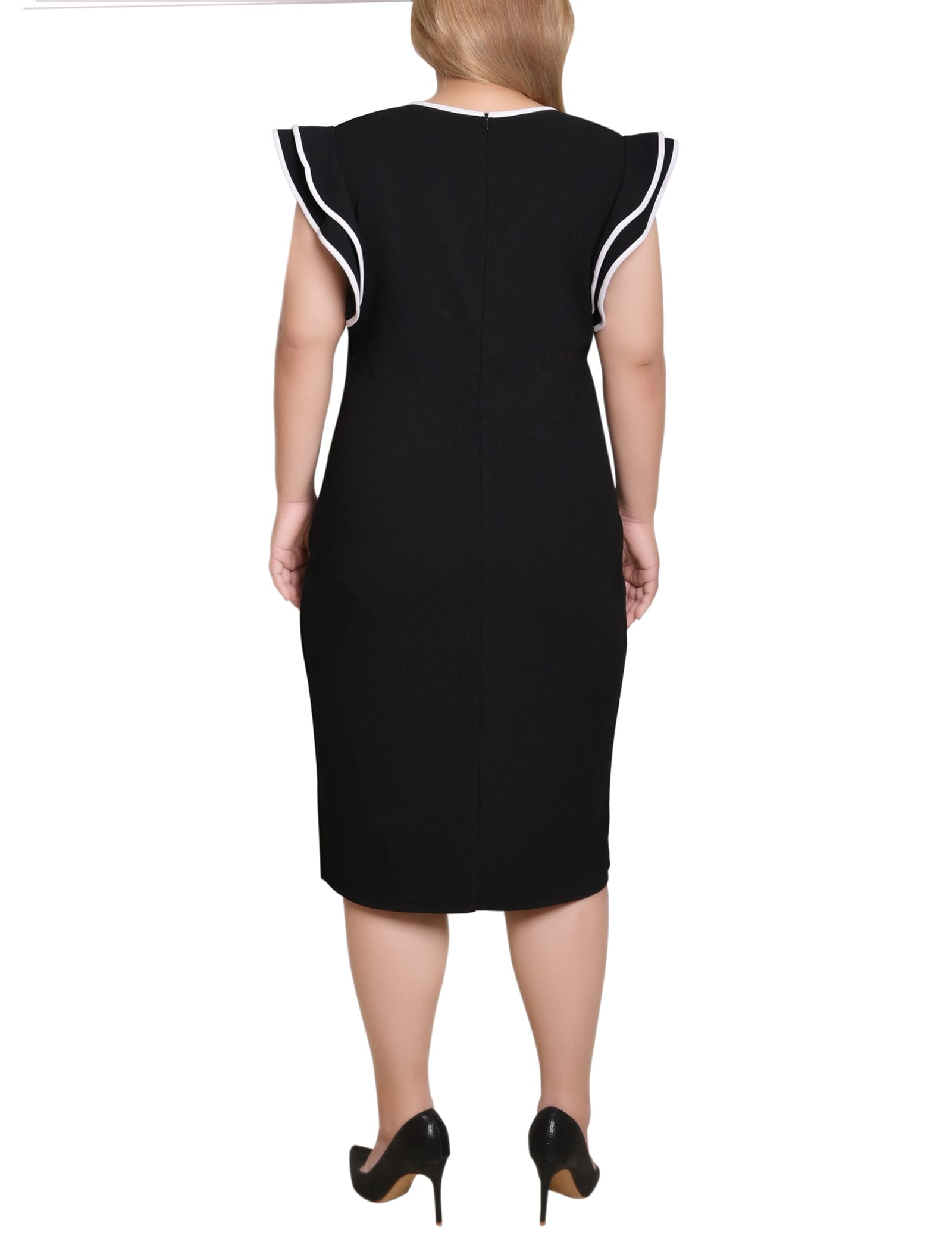 Plus Size Ruffle-Sleeve Dress thumbnail 3