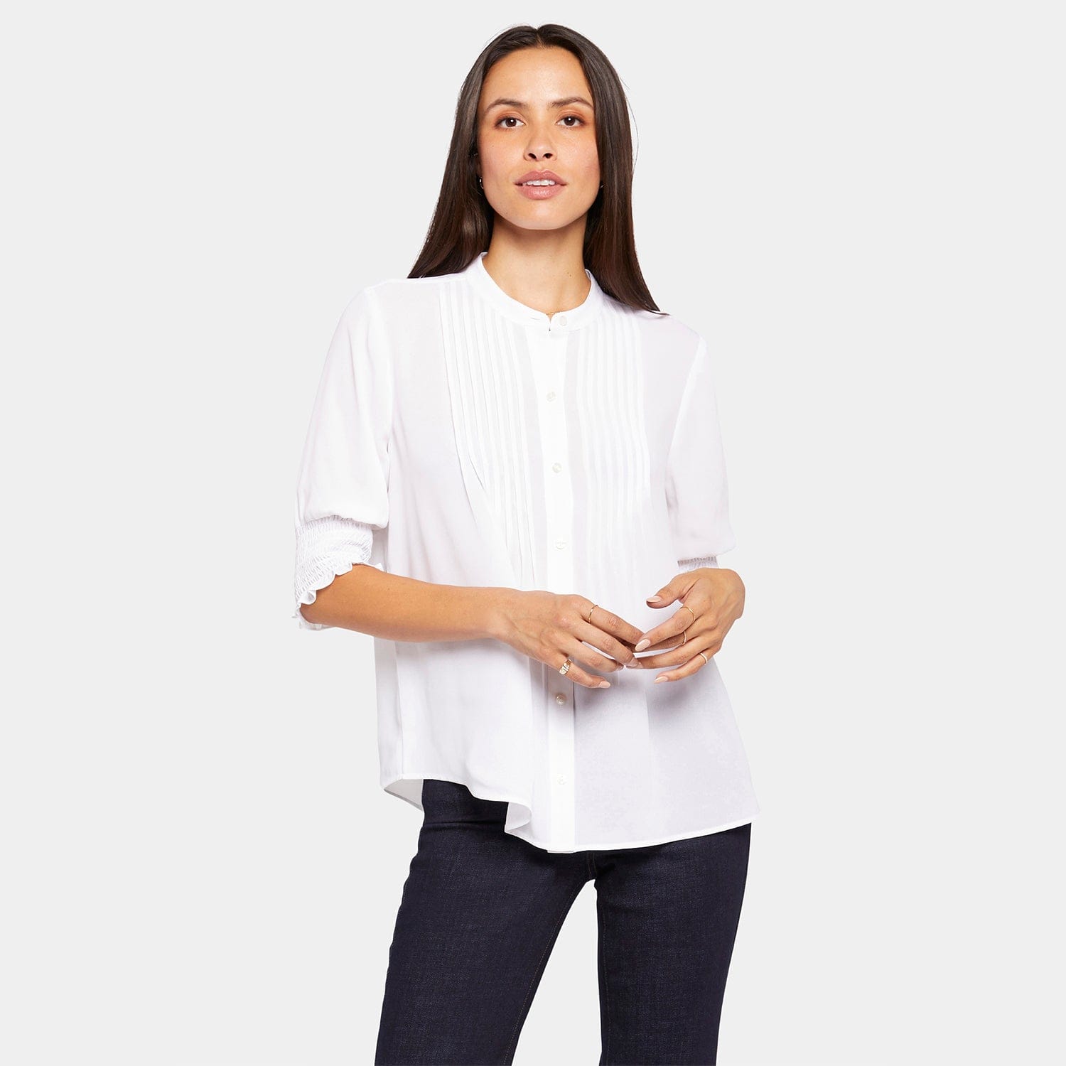 Pleated Short Sleeved Blouse thumbnail 7