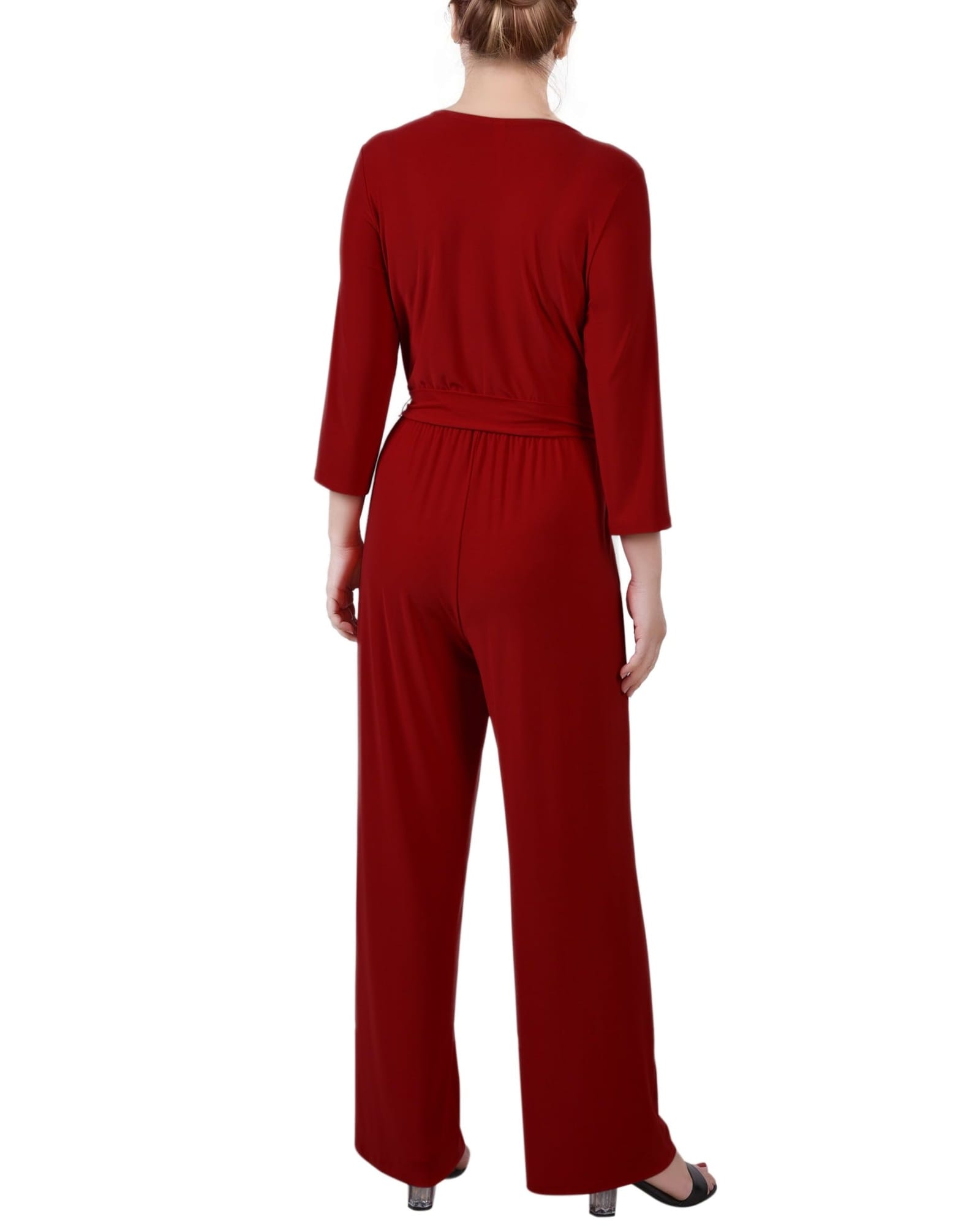 3/4 Sleeve Belted Jumpsuit thumbnail 2